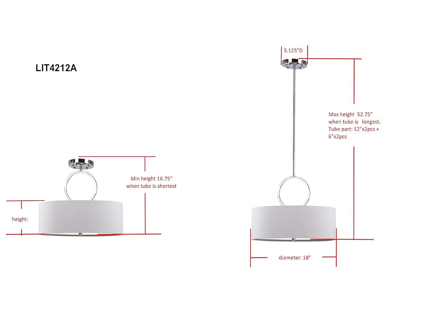 Debonair Drum Pendant Light - Chrome - Safavieh.