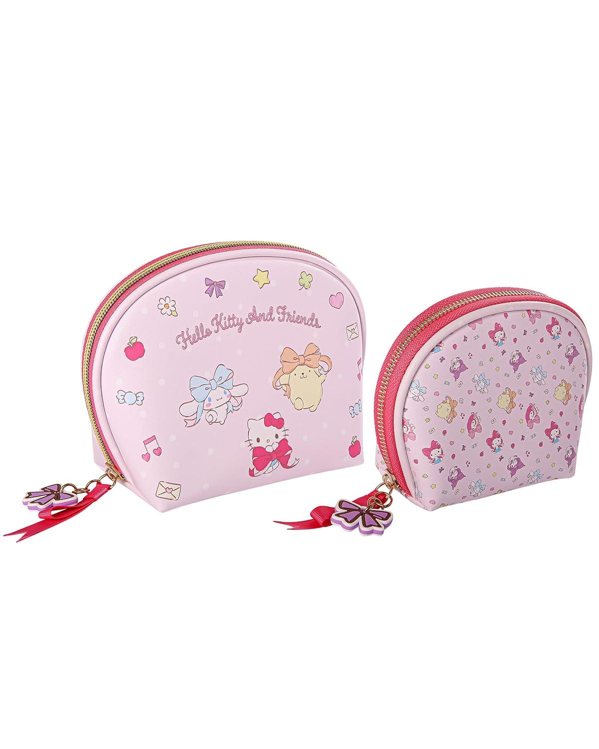 Sanrio Hello Kitty & Friends Large and Small Dome Cosmetic Travel Bag Set