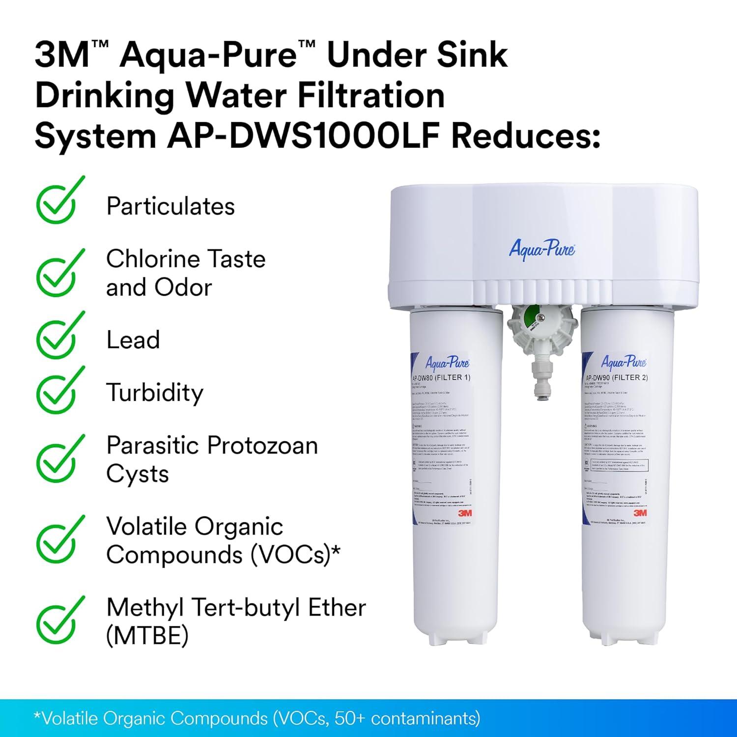 3M Aqua-Pure Under Sink Water Filtration System  Model AP-DWS1000LF