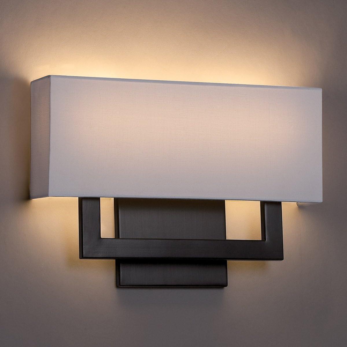 dweLED Manhattan 15-in W 1 -Light Brushed Bronze Integrated LED Wall Sconce