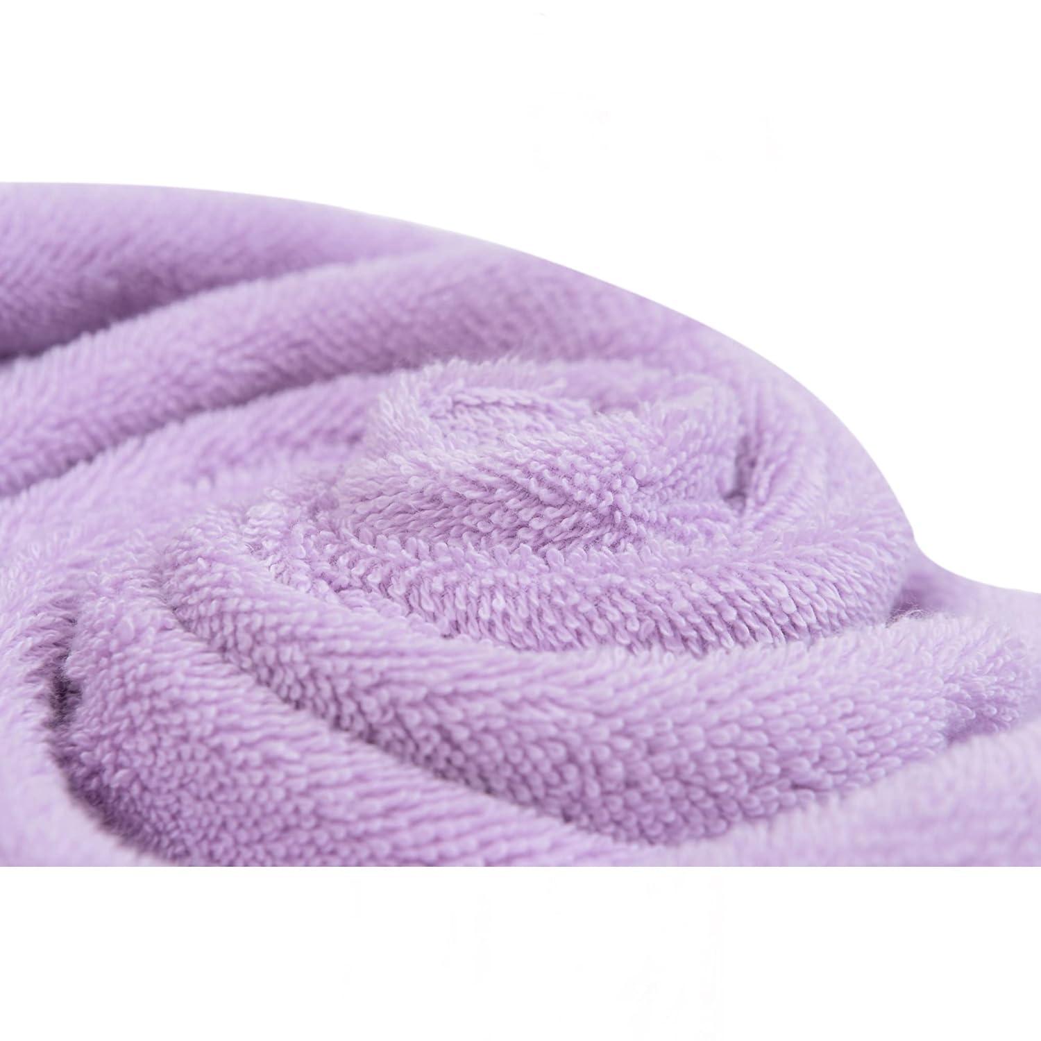 Alpine Swiss 100% Cotton Towel Set 2 Piece Soft and Absorbent 500 GSM Face Towels 13" x 13" Lilac