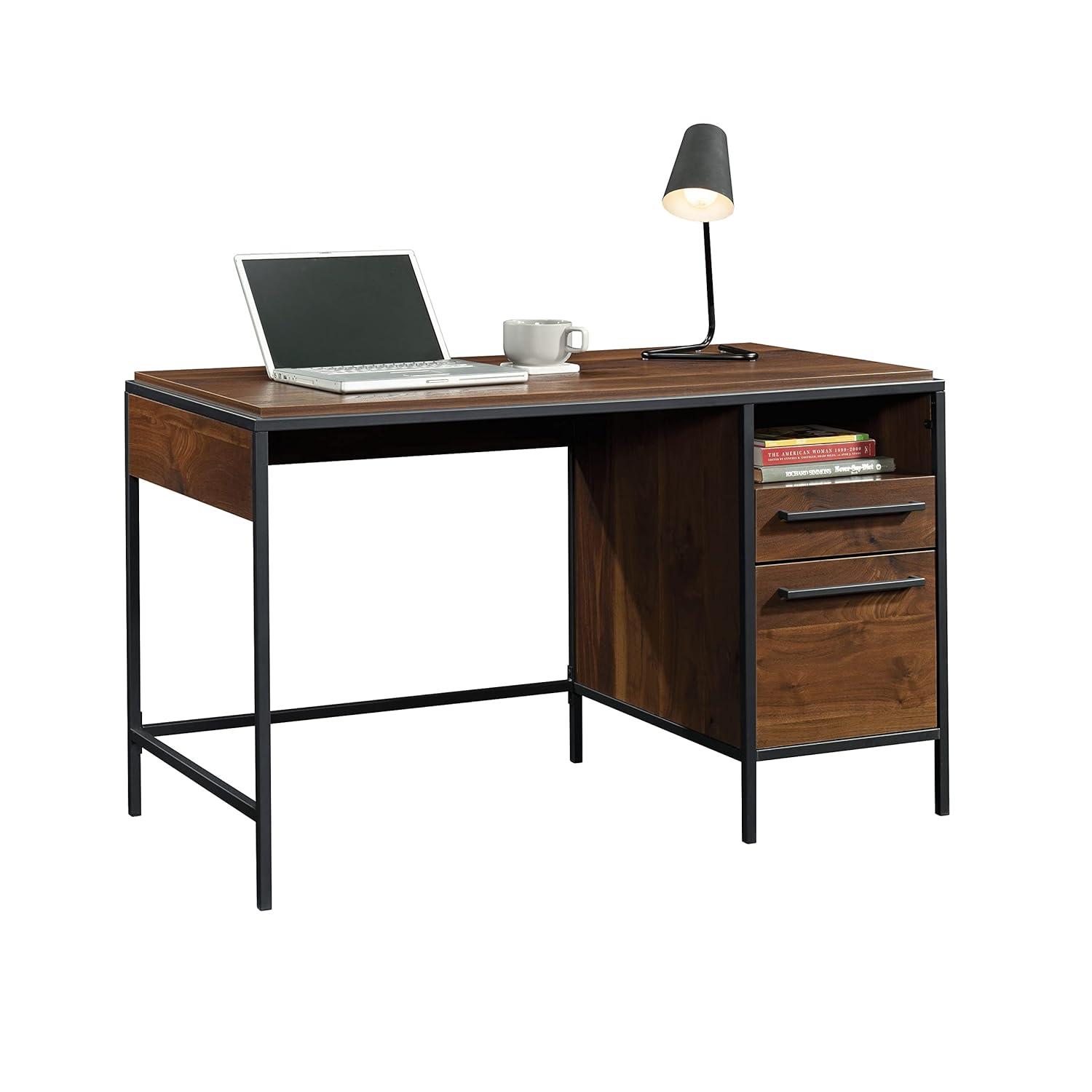 17 Stories Home Office Desk with Drawers and Open Shelf