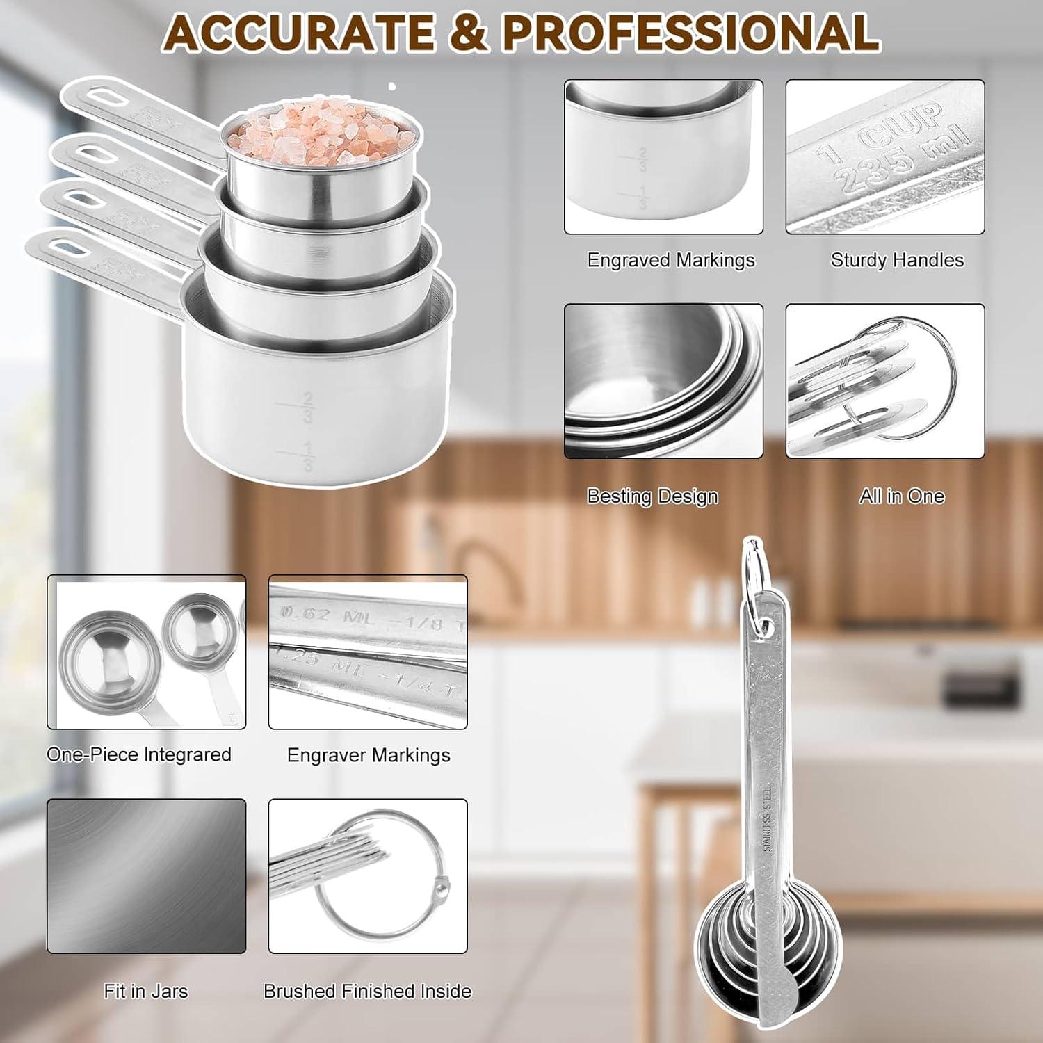 MODERN WALLS LLC B07SJQZVZS Hand Mixer Electric Mixing Bowls Set, 5 Speeds Handheld Mixer With 4 Nesting Stainless Steel Mixing Bowl, Measuring Cups Spoons 200W Kitchen Blender Whisk Beater Baking Supplies For Beginner