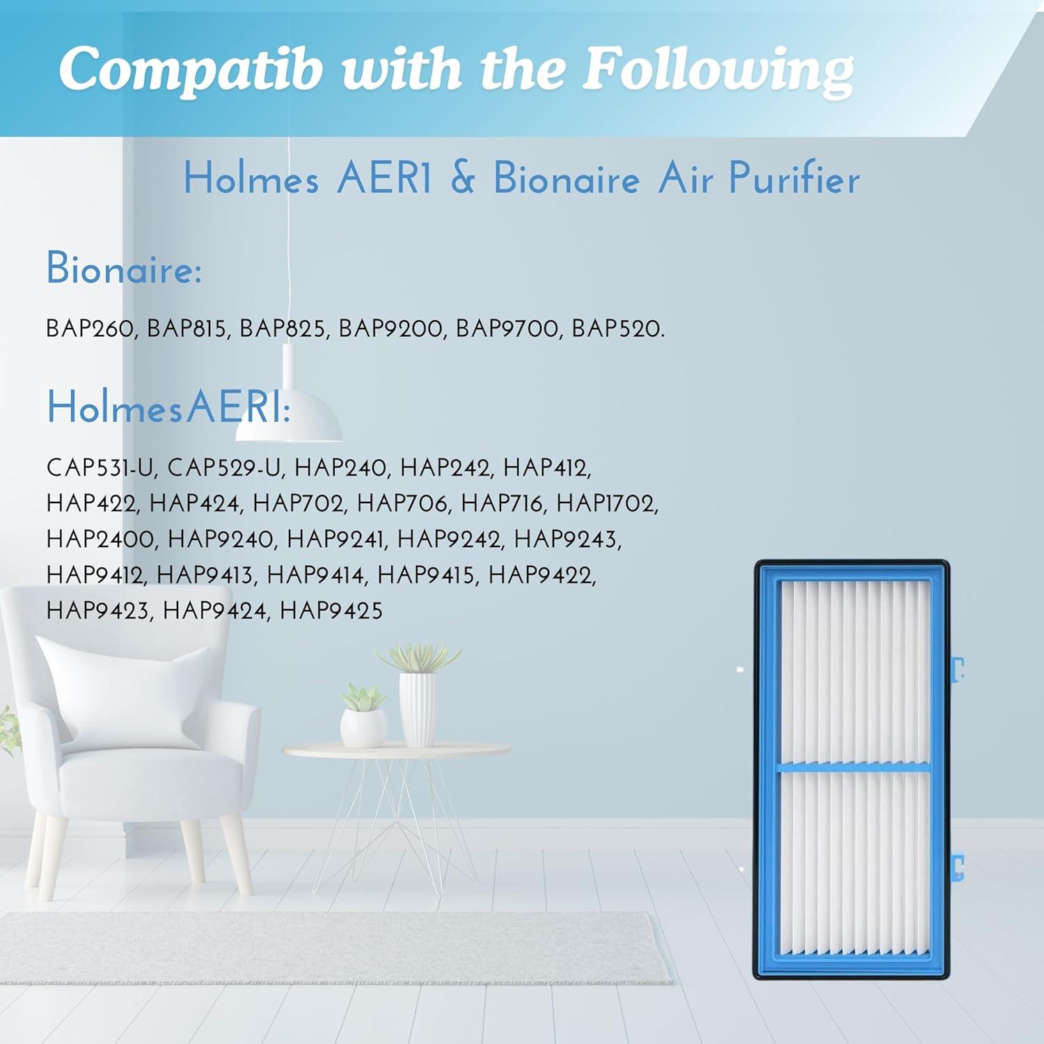 Holmes AER1 HEPA Total Air Filter Replacement For Purifier HAP242-NUC HAPF30AT