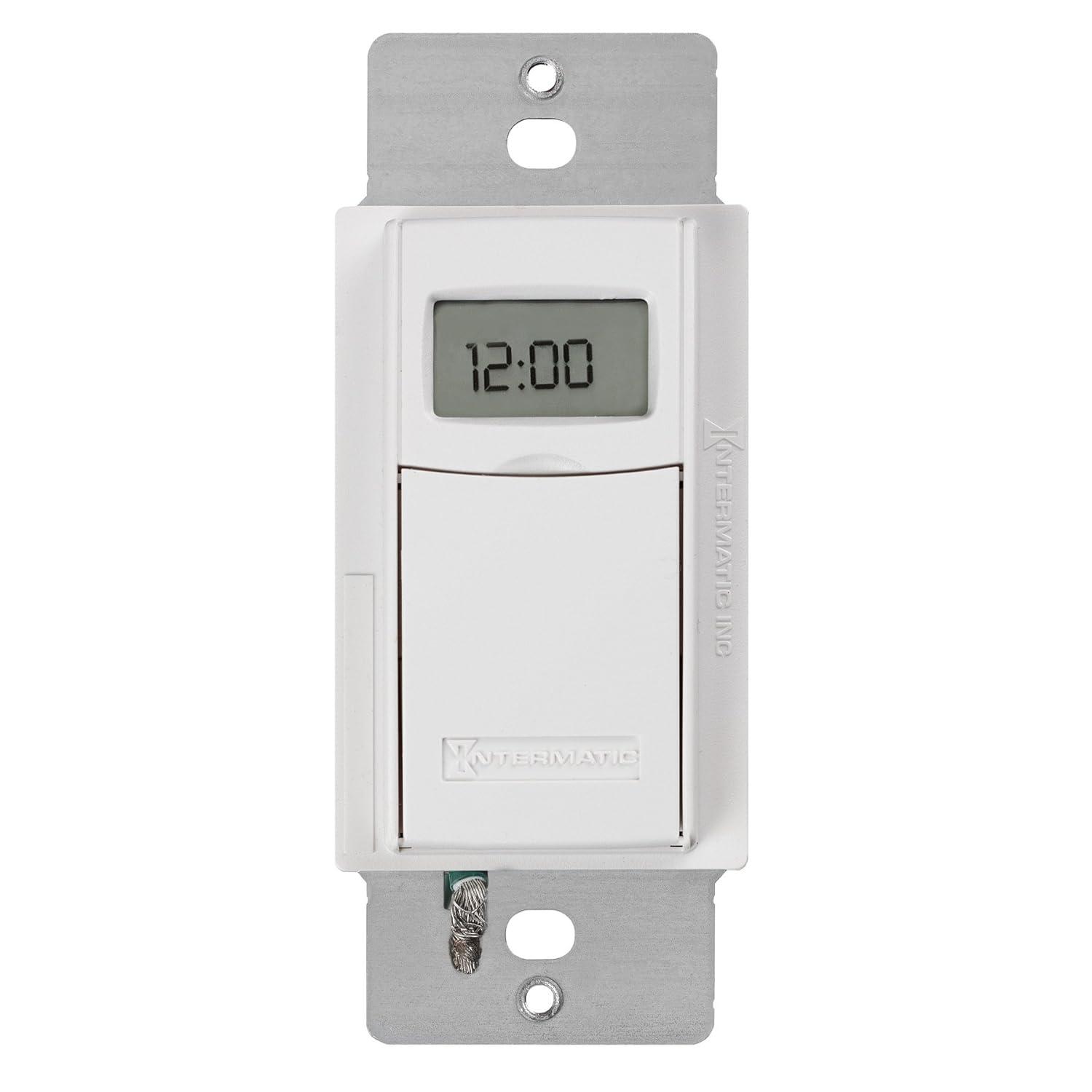 ST01 7 Day Programmable In Wall Digital Timer Switch for Lights and Appliances, Astronomic, Self Adjusting, Heavy Duty,White