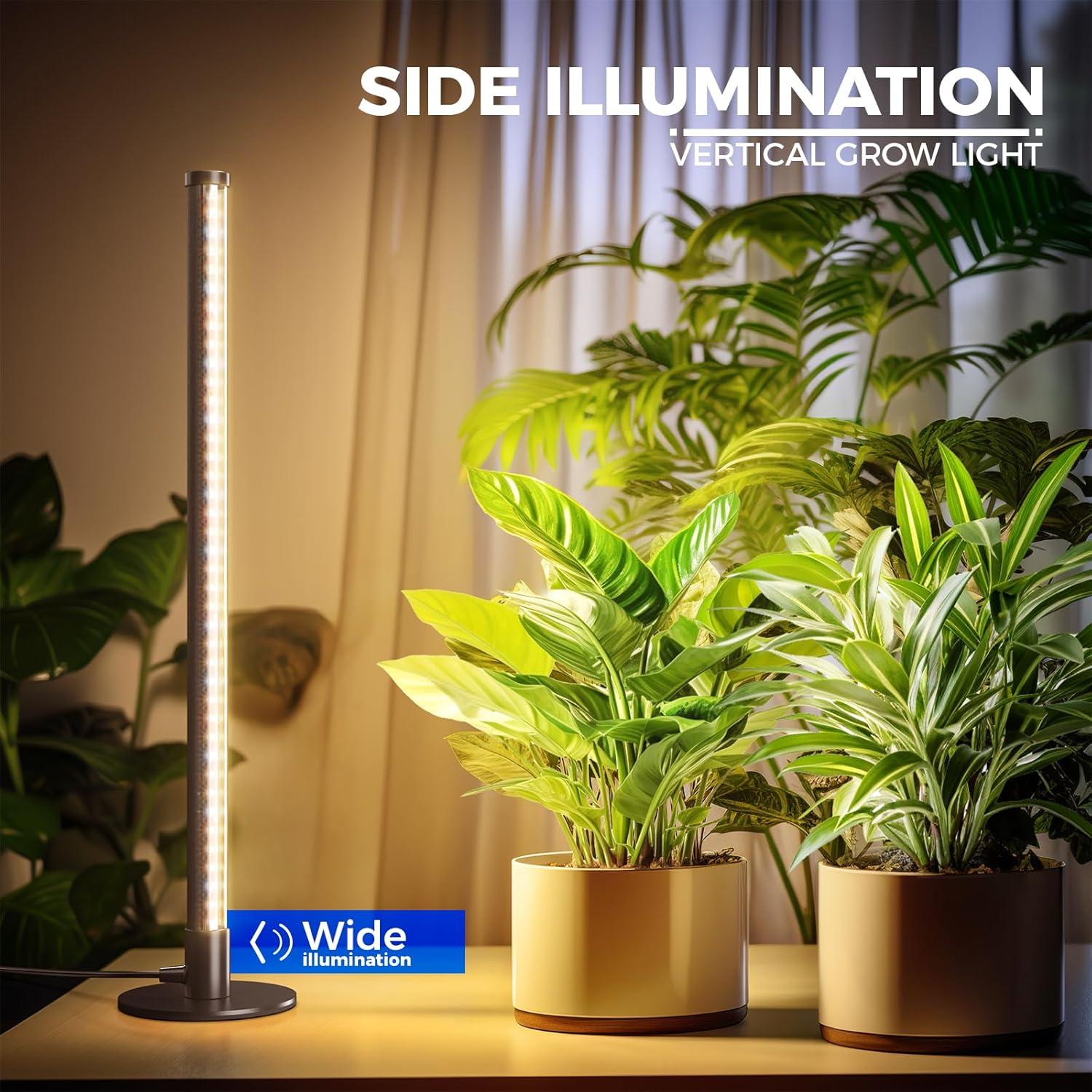 Barrina T10 Vertical Grow Light, 20W 2FT Desk LED Plant Light, Hanging and Standing, Table Top Full Spectrum Grow Lights for Indoor Plants with Stand and On/Off Switch, Ideal for Plants Growth