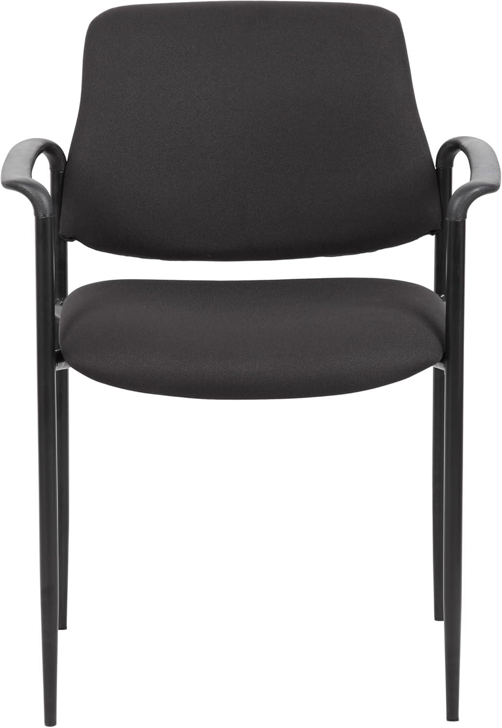 Boss Office Products Stackable Vinyl Seat Reception Chair with Metal Frame