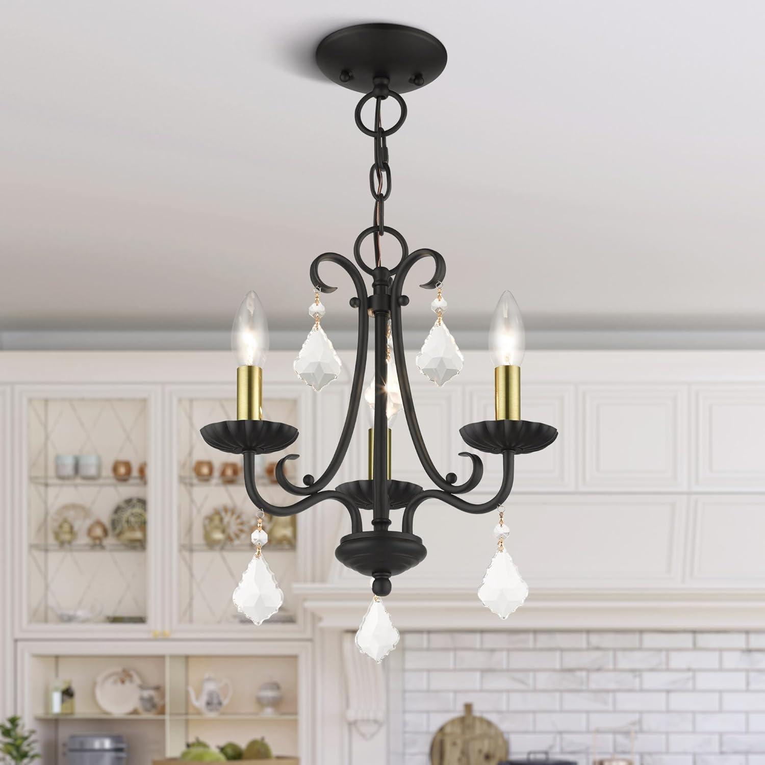 Livex Lighting Daphne 3 - Light Chandelier in  Antique Gold Leaf