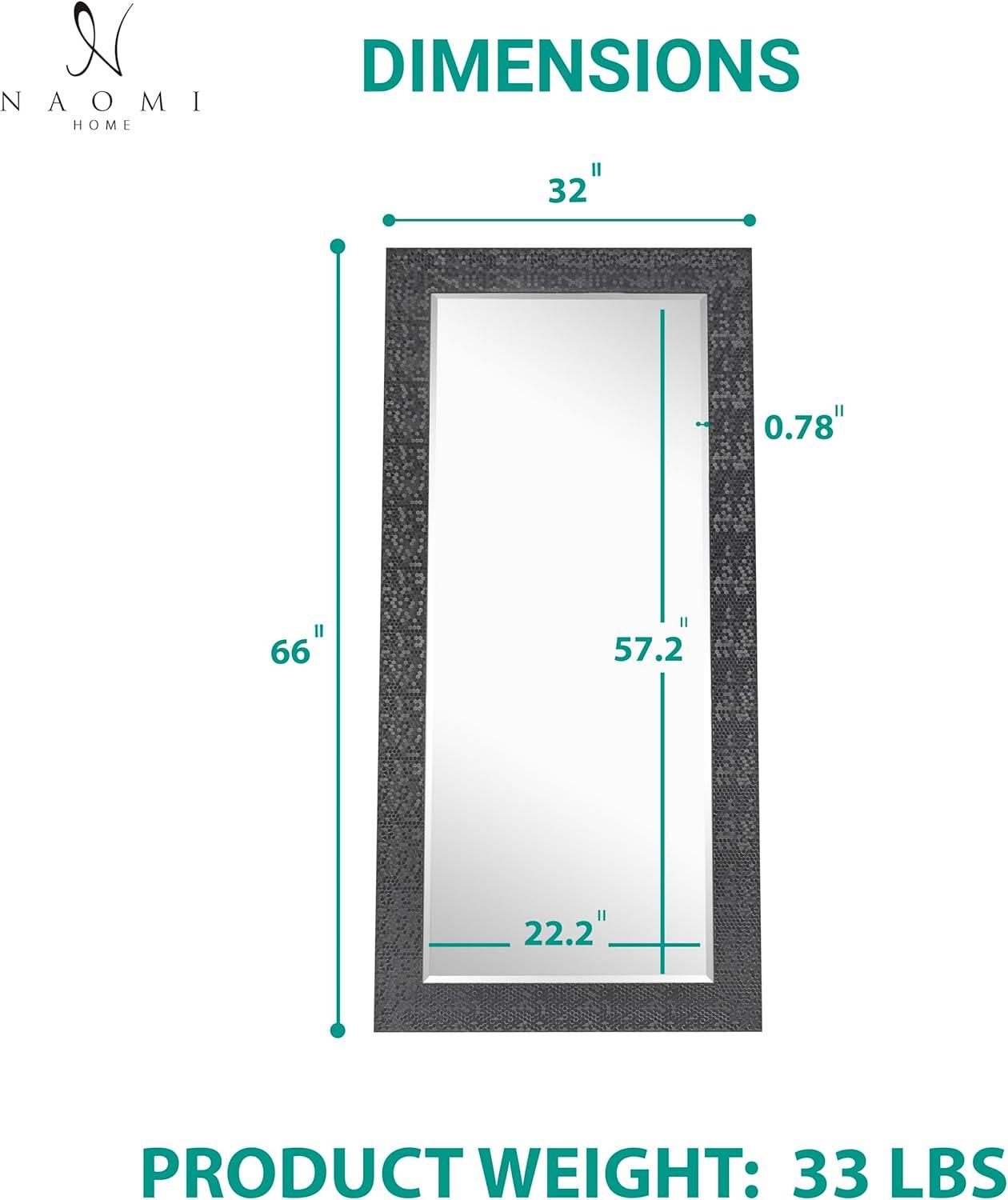 Naomi Home 66" Mosaic Gold Full Length Wall & Floor Mirror