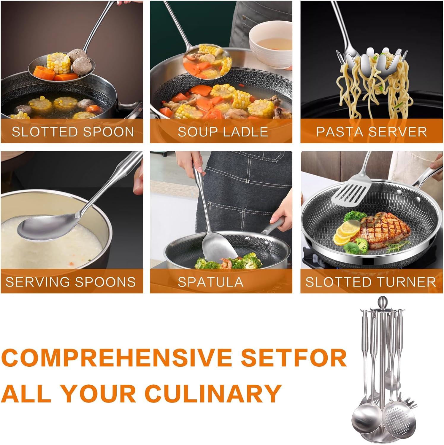 JADOOG JADOOG 6 Piece Stainless Steel Cooking Utensil Set