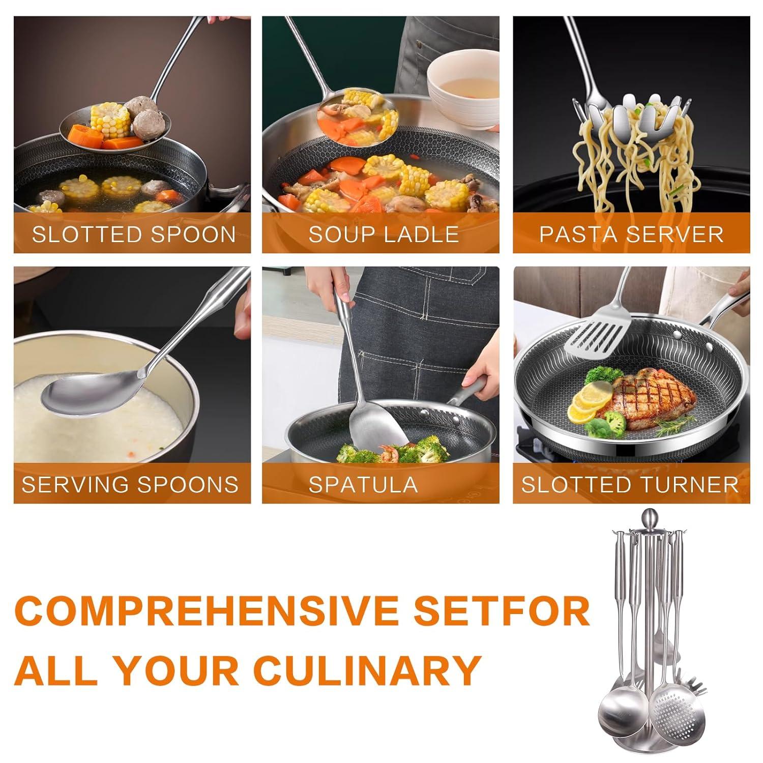 JADOOG JADOOG 6 Piece Stainless Steel Cooking Utensil Set