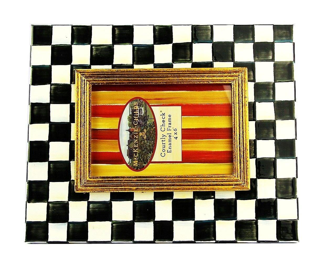 Classic Black and Gold Trim 4x6 Tabletop Photo Frame