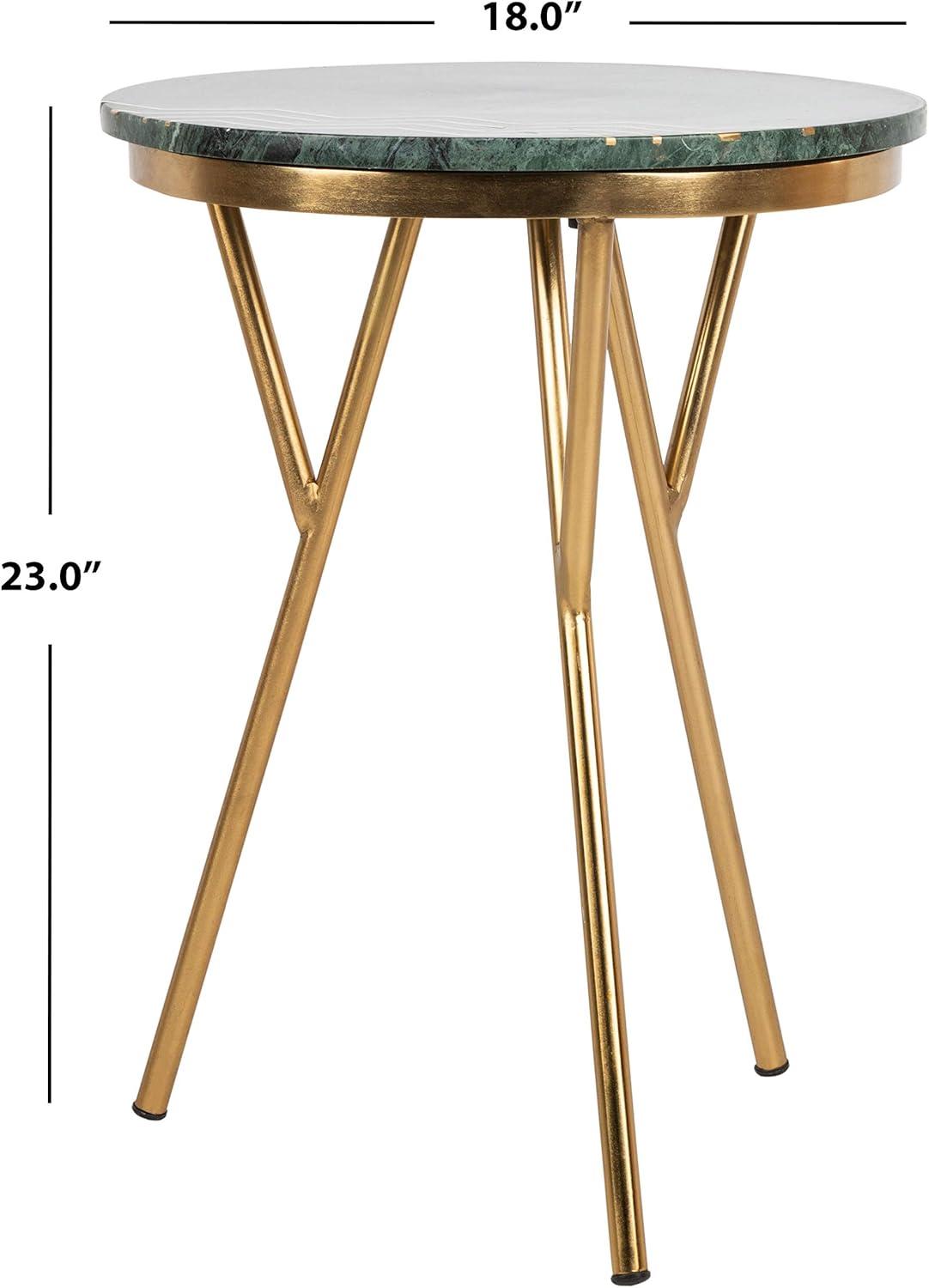 Safavieh Coletta Round Marble Top Accent End Table