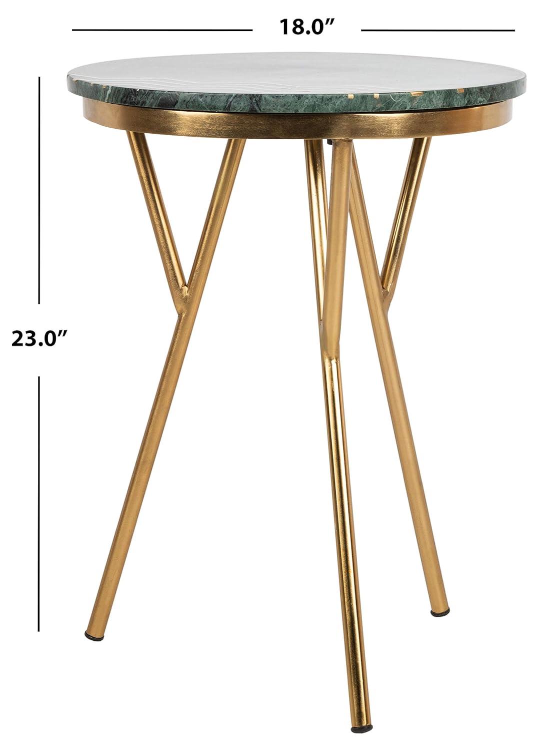 Safavieh  Coletta Marble Accent Table - Dark Green - 18" x 18" x 23"