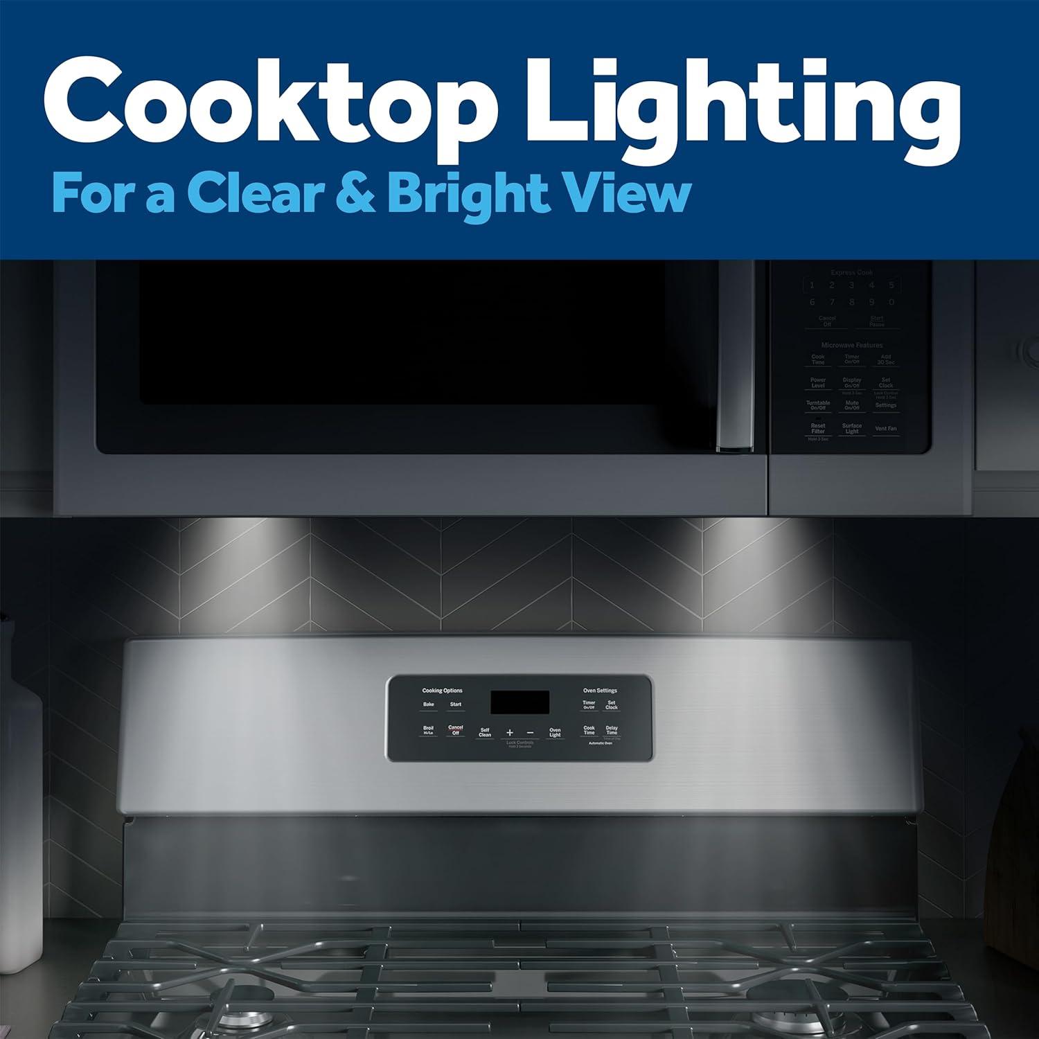 Black Over-the-Range Microwave for RV with Recirculating Venting