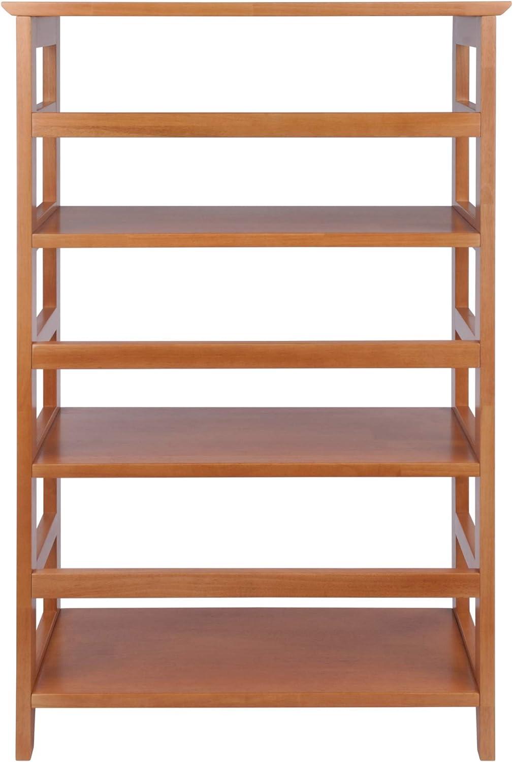 42" Honey Pine Wood 3-Tier Studio Bookshelf