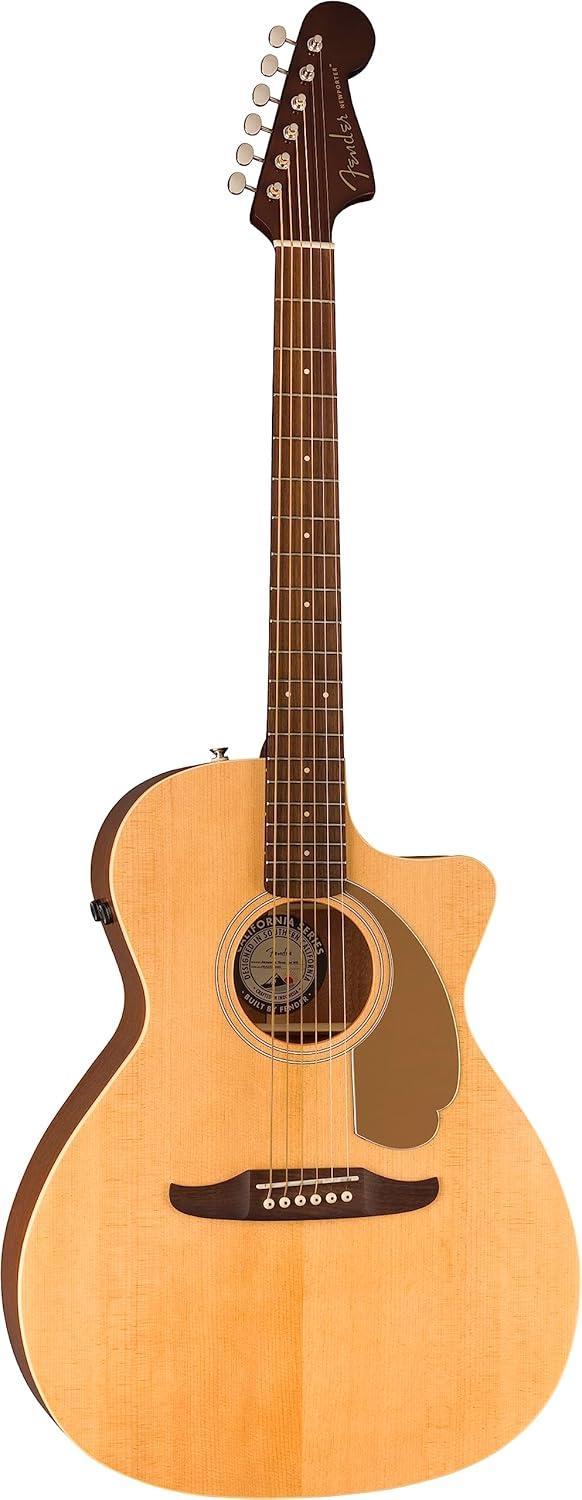 Fender Newporter Player Auditorium Size Acoustic Electric Guitar, Natural