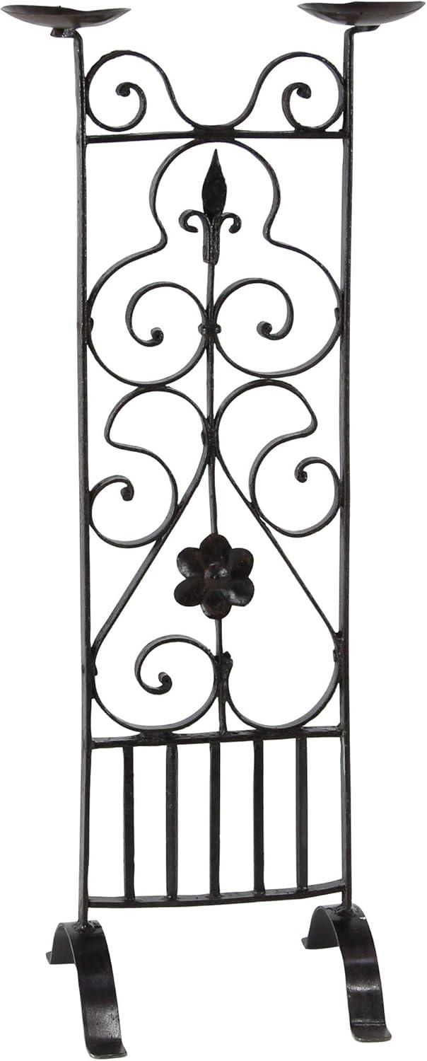 Black Iron Scrollwork 32" Traditional Candelabra