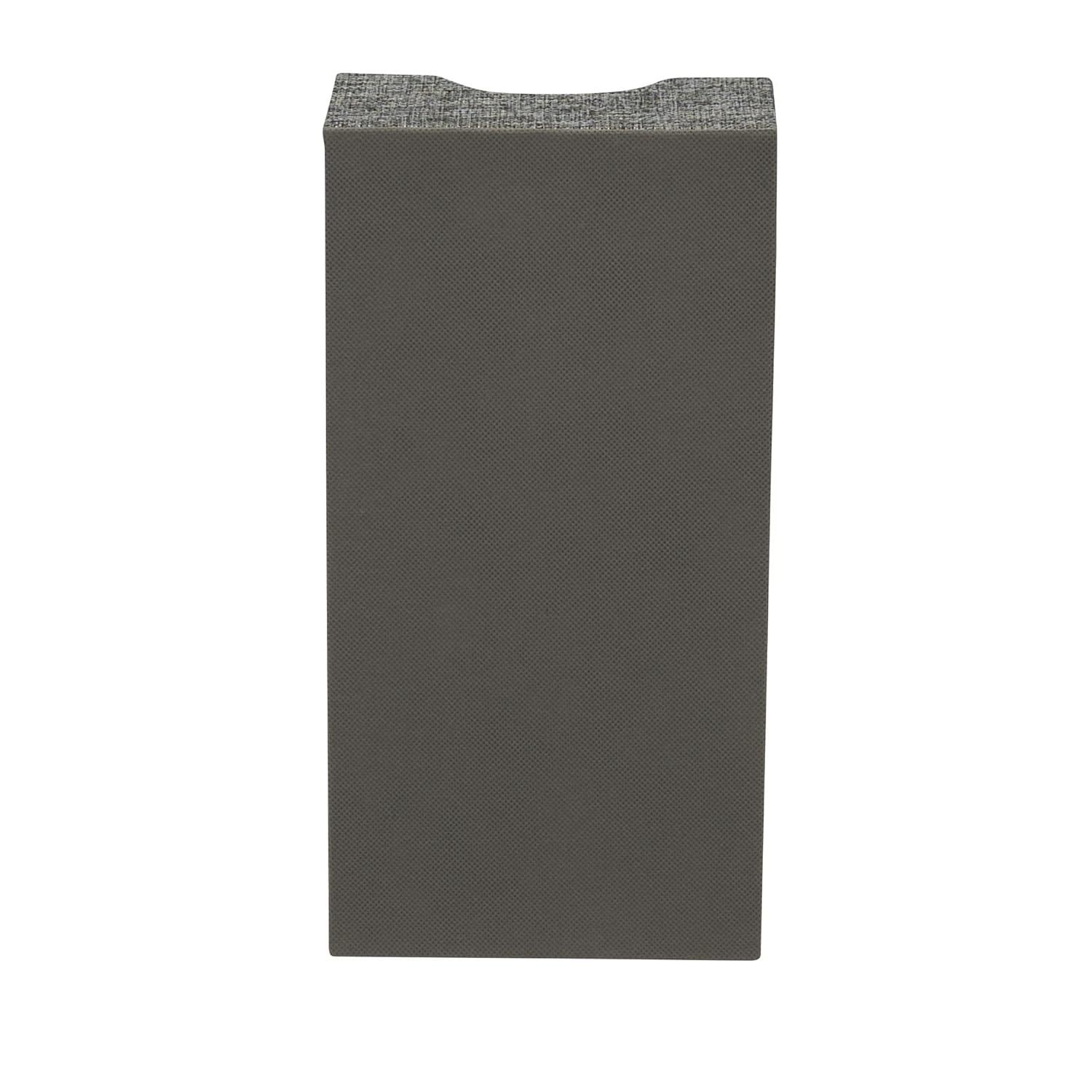 Household Essentials Set of 2 3-Section Drawer Trays Graphite Linen: Stackable Decorative Storage Boxes, Gray, 12"x6"