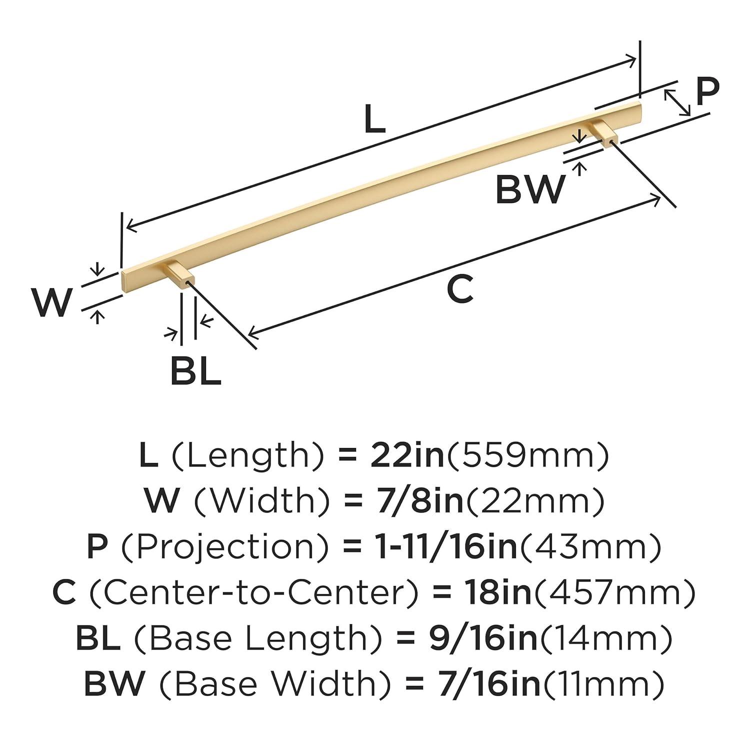 Amerock Cyprus 18 inch (457mm) Center-to-Center