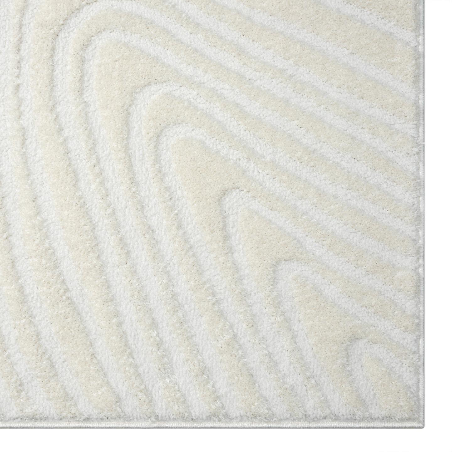 Luxe Weavers Floral Palm Leaf Cream 5x7 Area Rug