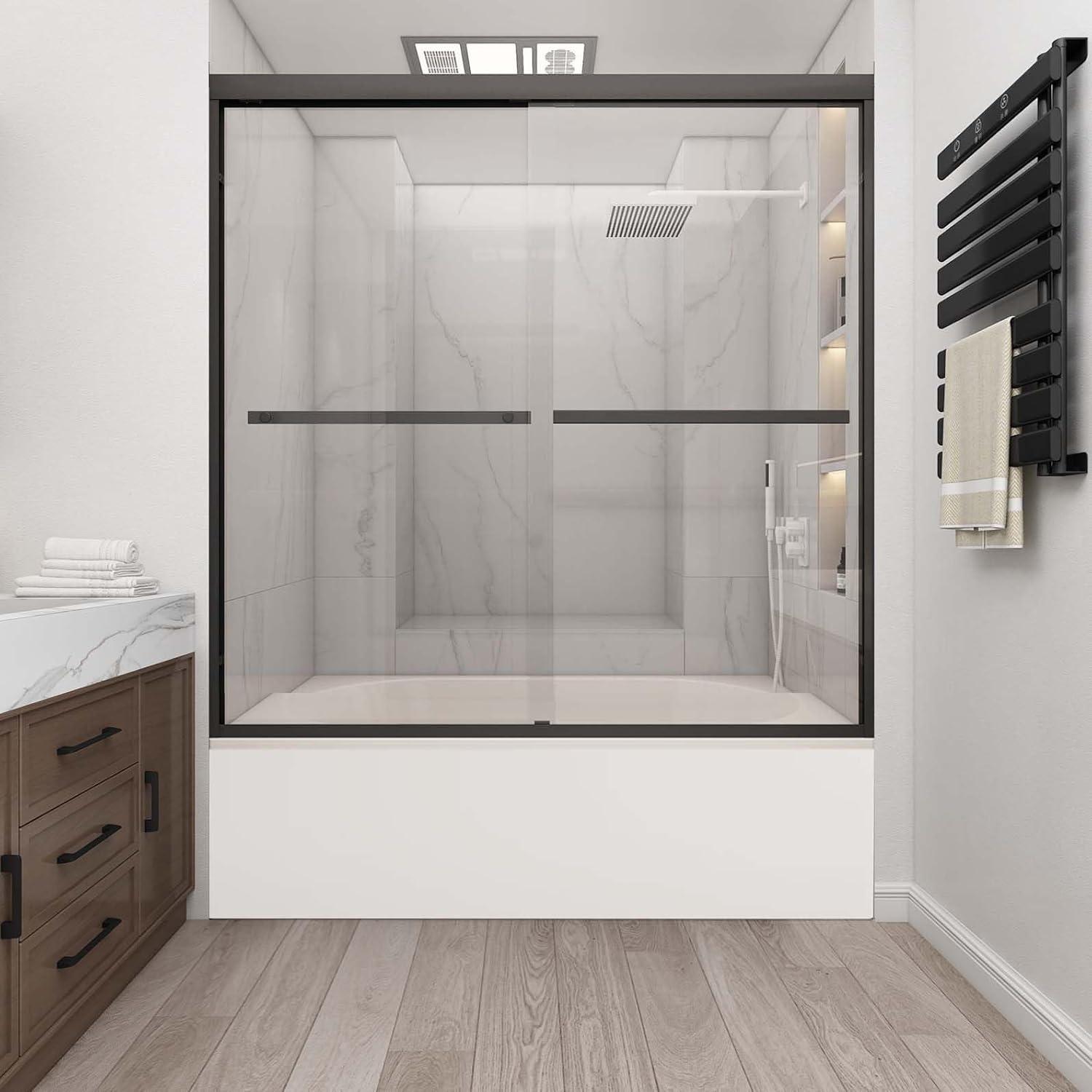 EASTANA Semi-frameless bypass bathroom sliding door AADSH6269LL
