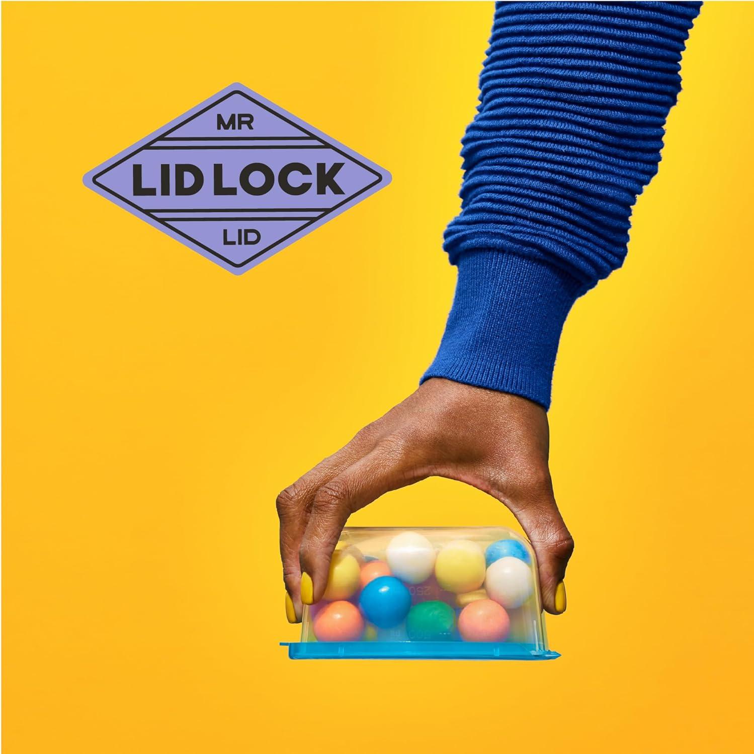 Mr Lid Containers with Attached Lid - 17 Pack - Meal Prep, Food Storage, Durable Containers.