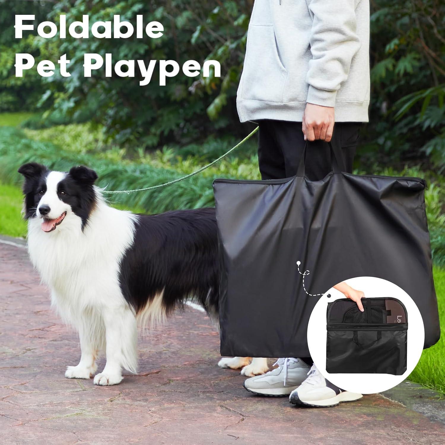 Pet Puppy Dog Playpen, Small Dog Tent Crates Cage Indoor/Outdoor, Portable Playpen For Dog And Cat, Foldable Pop Up Dog Kennel Playpen With Carring Case, Removable Zipper Top