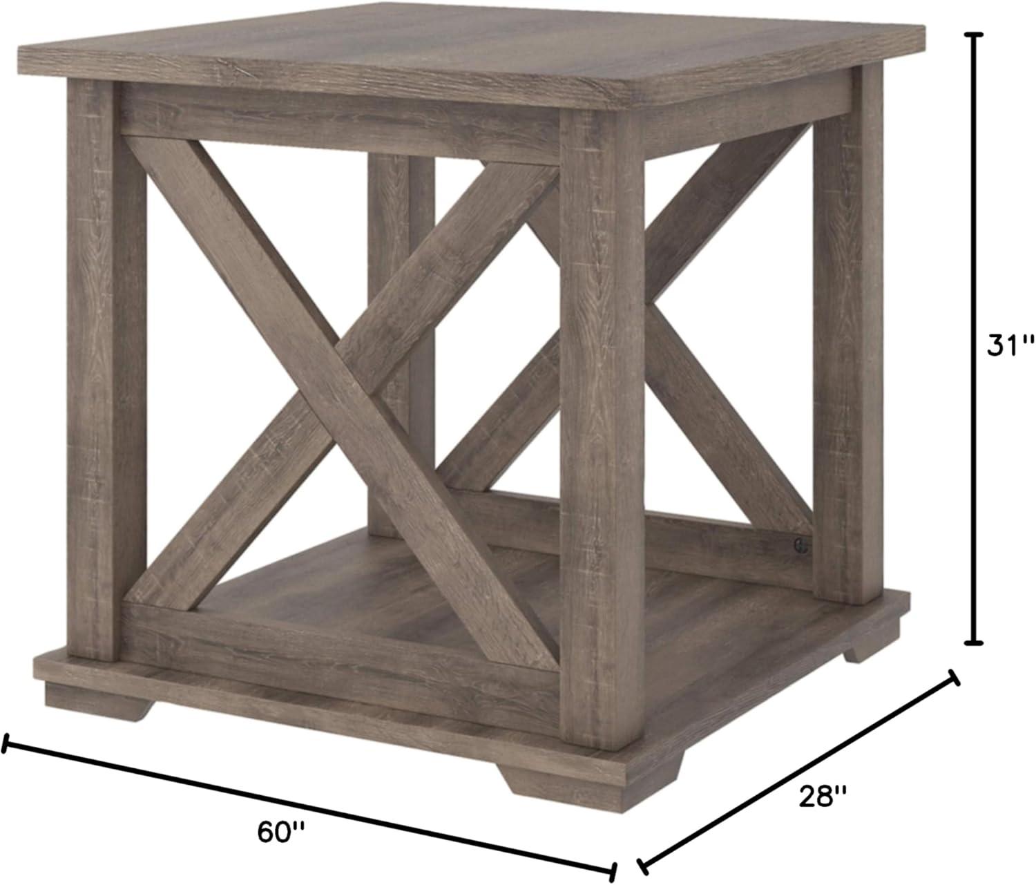 Aldwin Home Office Lift Top Writing and Computer Desk Black/Gray - Signature Design by Ashley: 60" Adjustable, with USB Charging Station