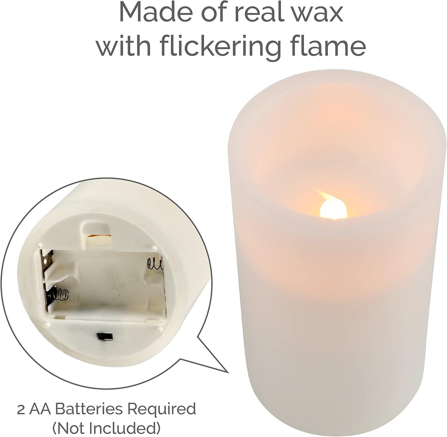 Mikasa Mikasa Wavy Top LED Unscented Wavy Top Wax LED Candle