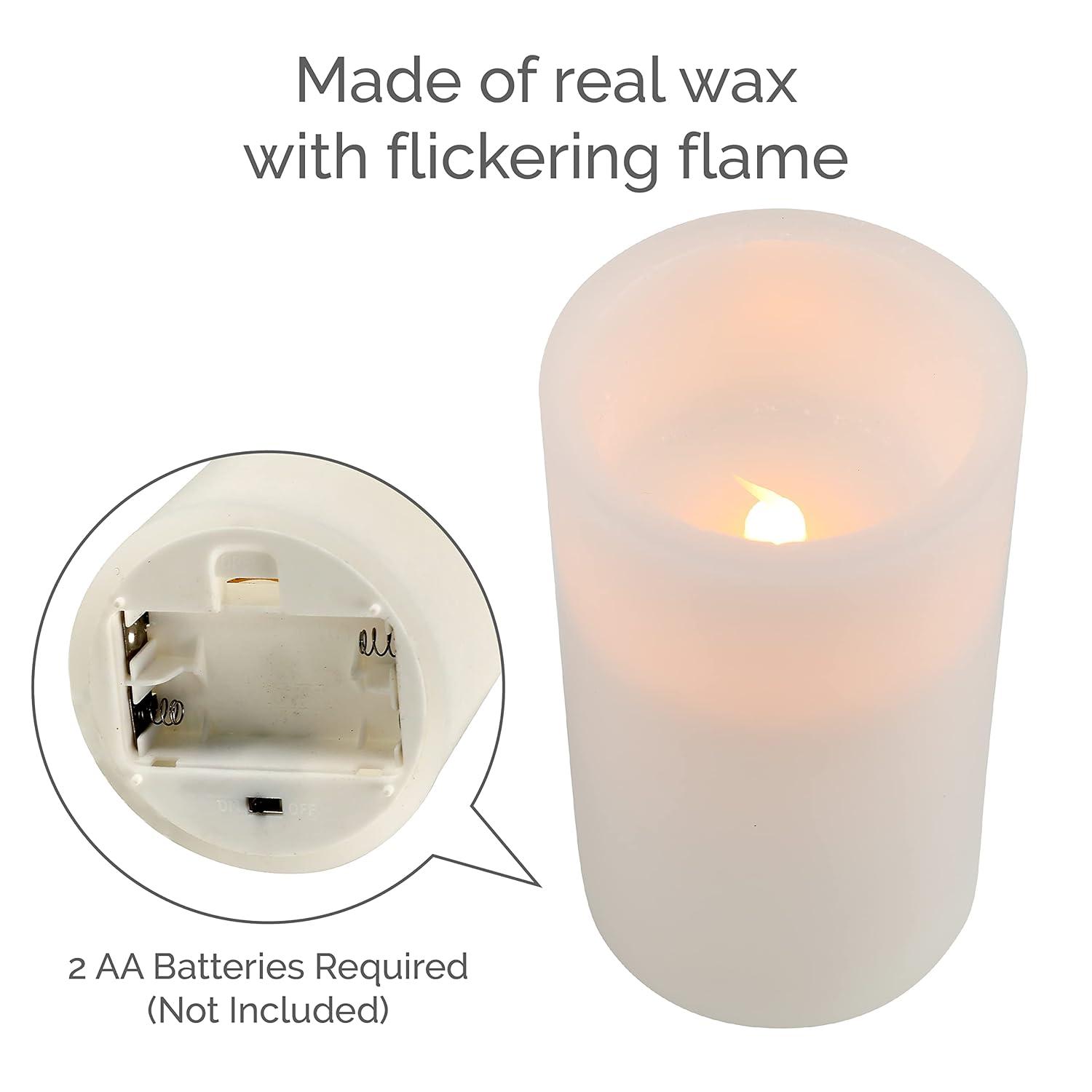 Mikasa Mikasa Wavy Top LED Unscented Wavy Top Wax LED Candle