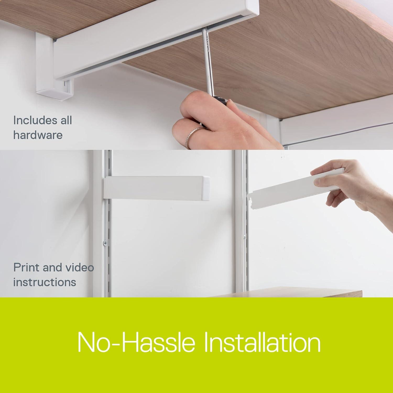 3-Tier Floating Shelves Set, Light Oak - 0.5” x 24” - Premium Wall Shelves for Bedroom, Bathroom, Office, or Kitchen - Clean, Minimalistic Design, Durable Shelf with Bracket for Easy Installation