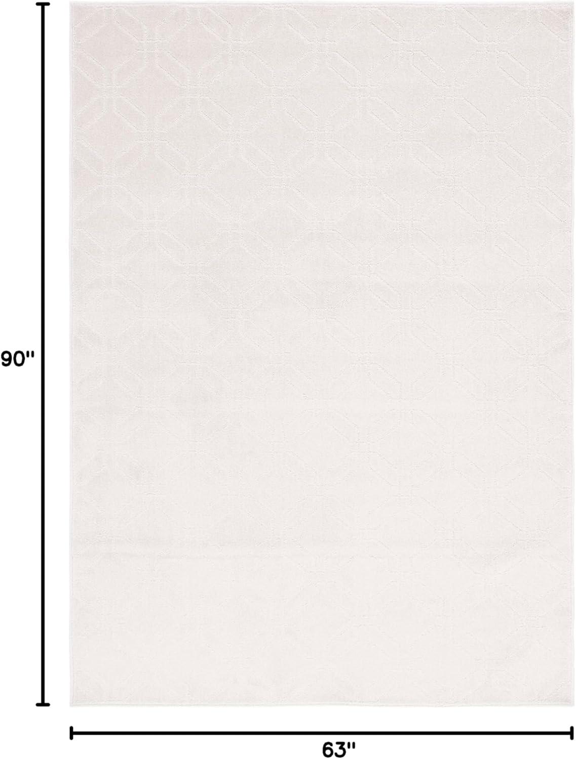 Pattern and Solid PNS406 Power Loomed Area Rug - Ivory - 5'3"x7'6" - Safavieh.