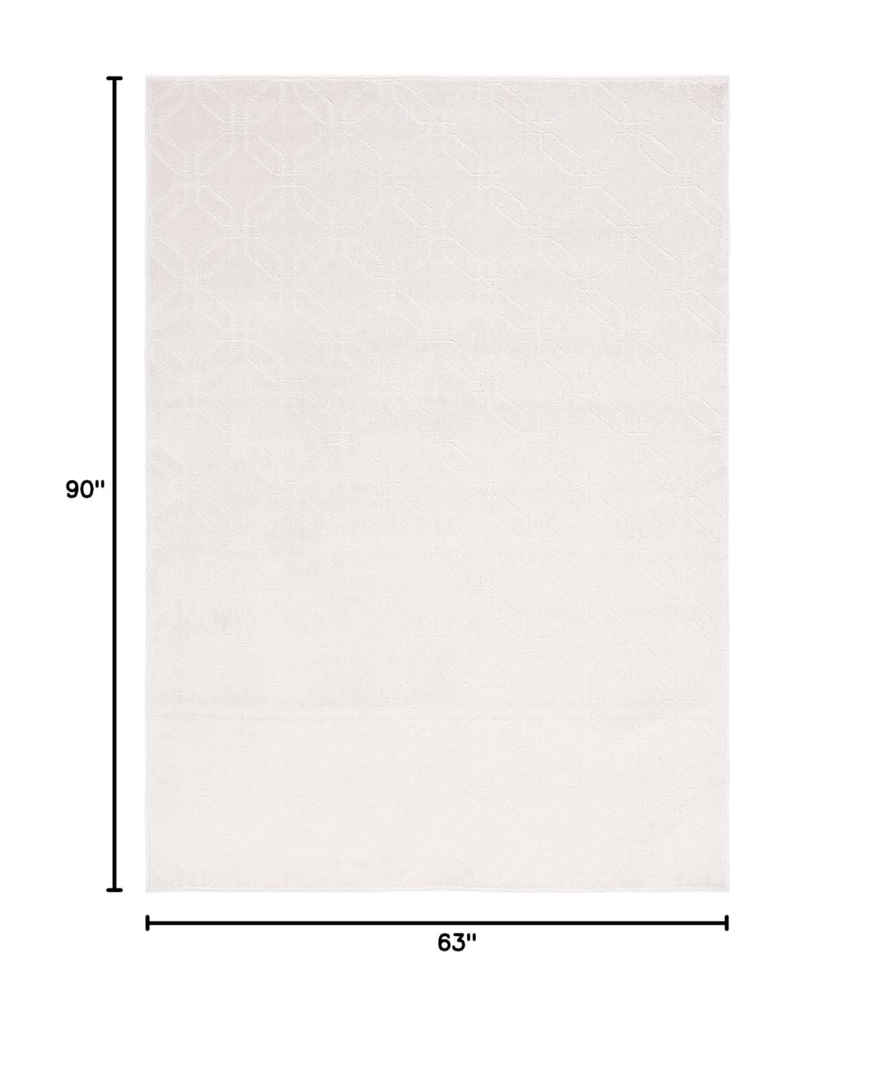 Pattern and Solid PNS406 Power Loomed Area Rug - Ivory - 5'3"x7'6" - Safavieh.