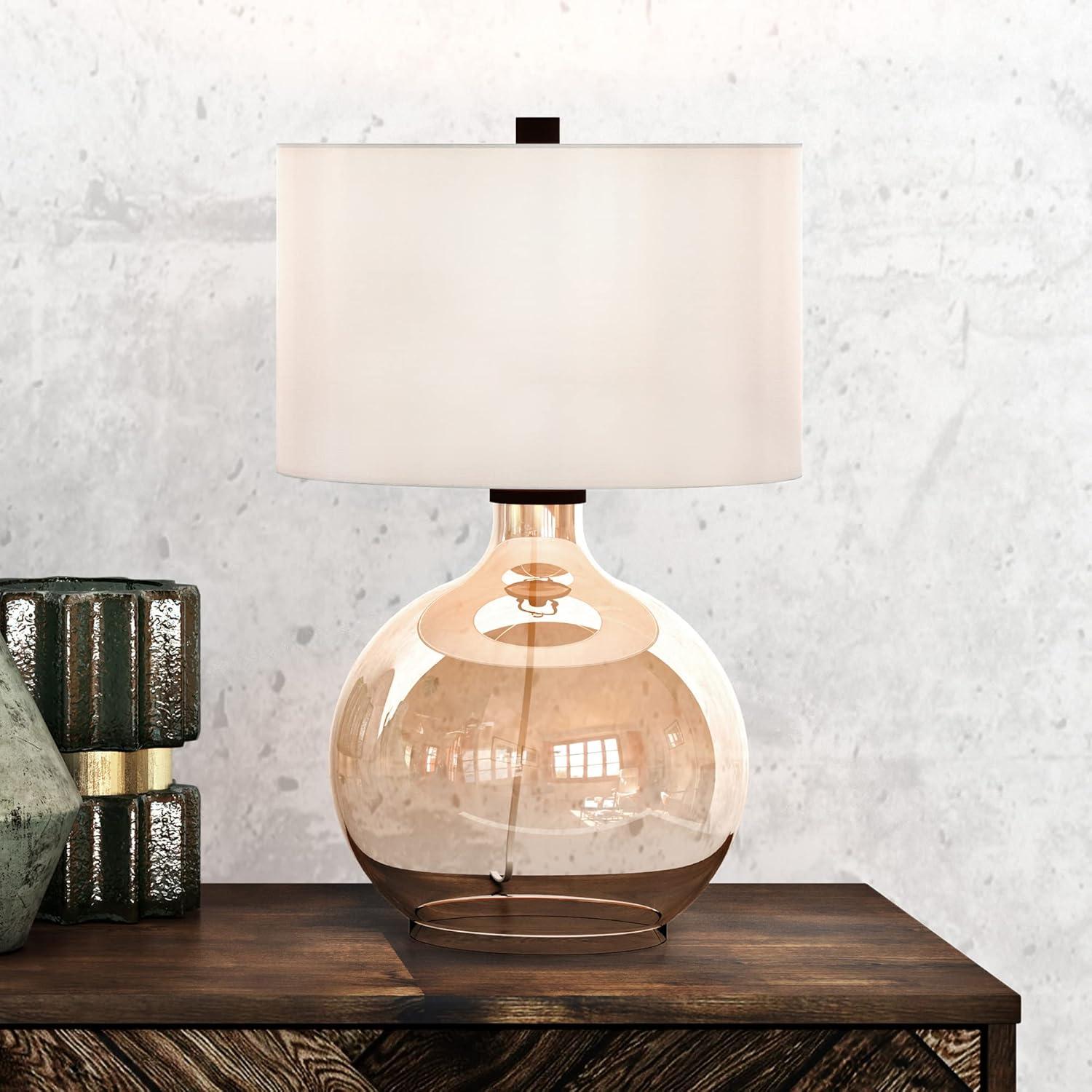 Elysian Bronze 23" Smart Table Lamp with Linen Shade