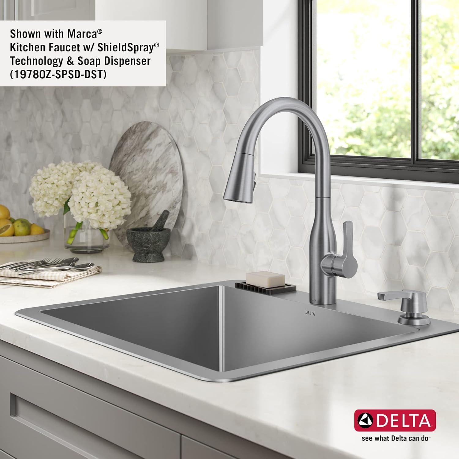 Delta Marca™ Drop-In Undermount Stainless Steel Single Bowl Kitchen Sink with Accessories