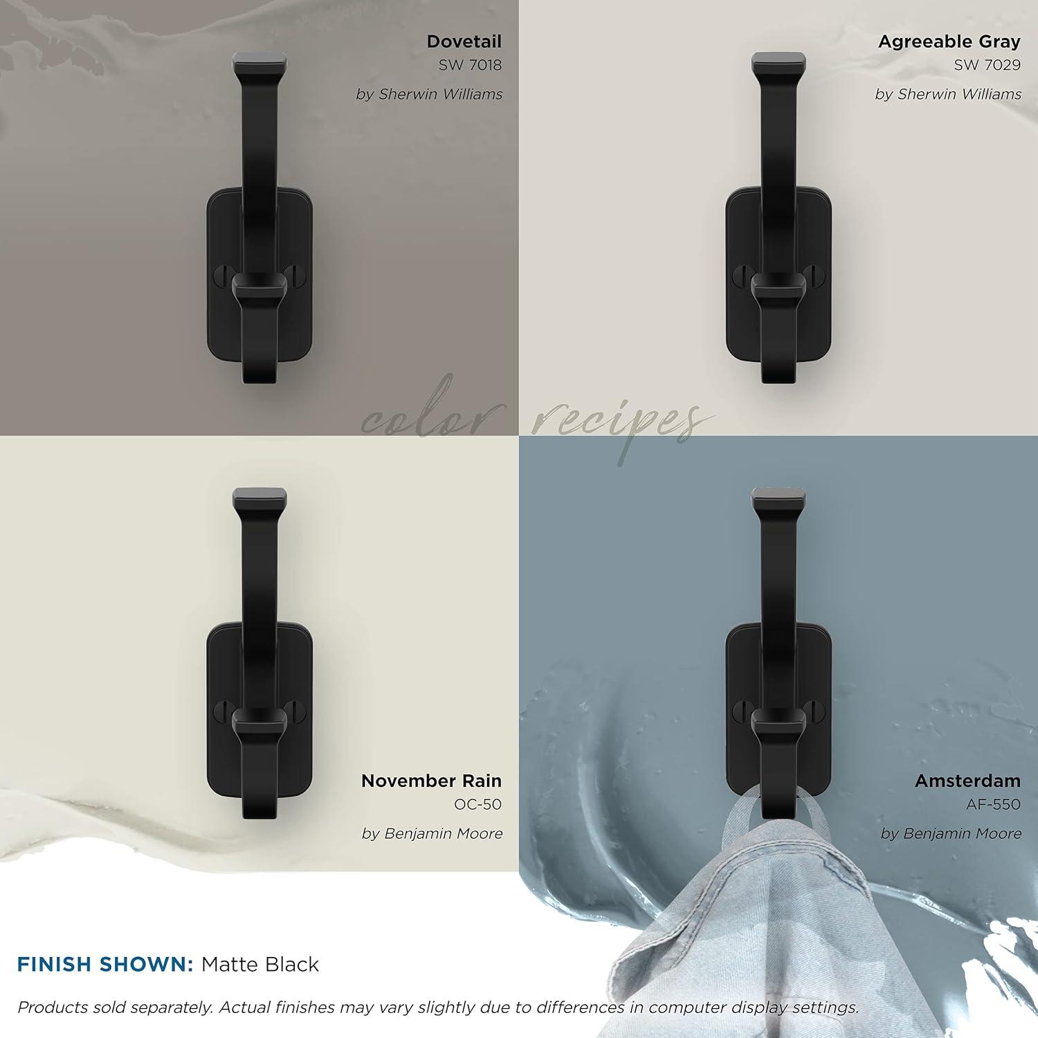 Alder Transitional Double Prong Decorative Wall Hook