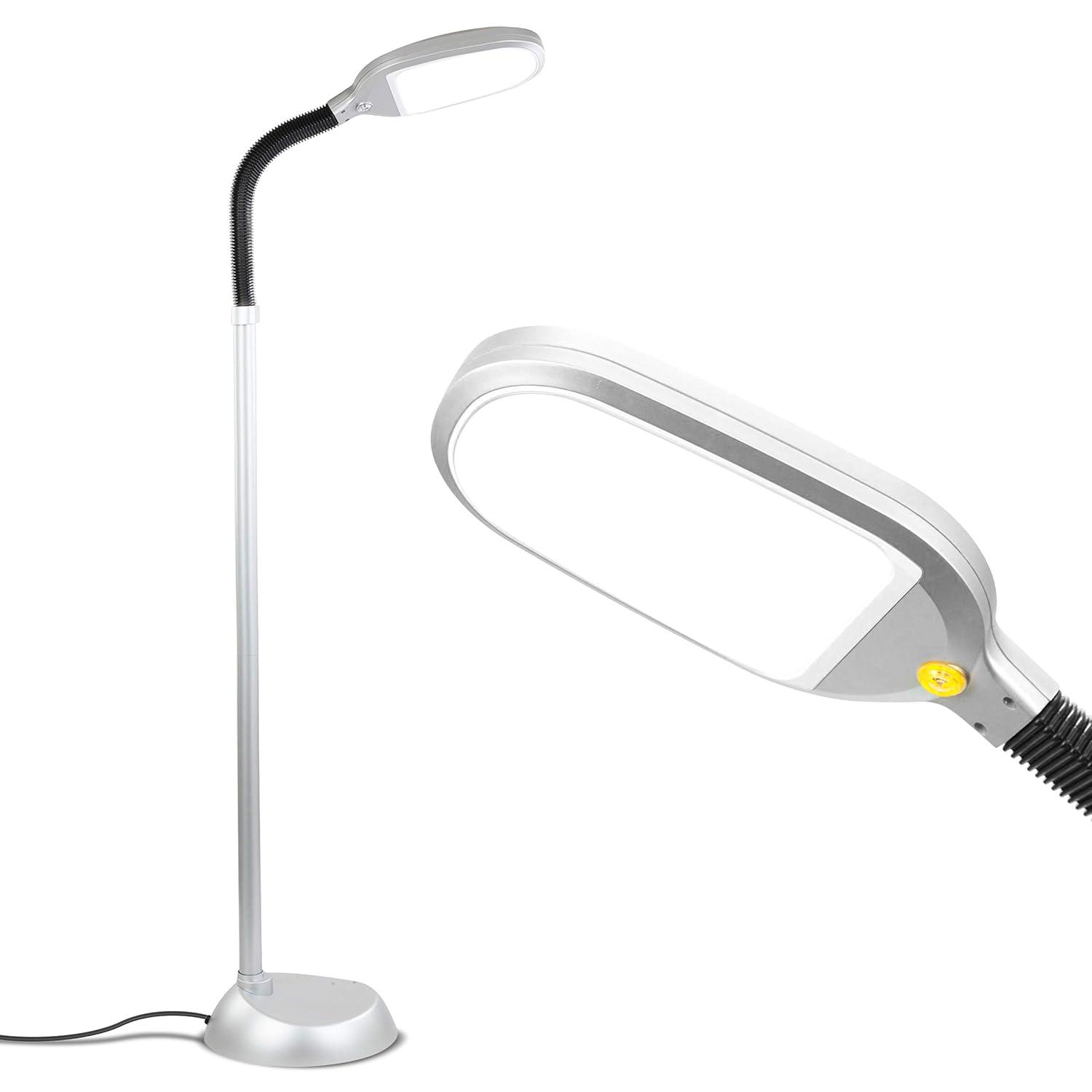 Brightech Litespan 53 in. Industrial Dimmable LED Floor Lamp with Height Adjustable Gooseneck Head