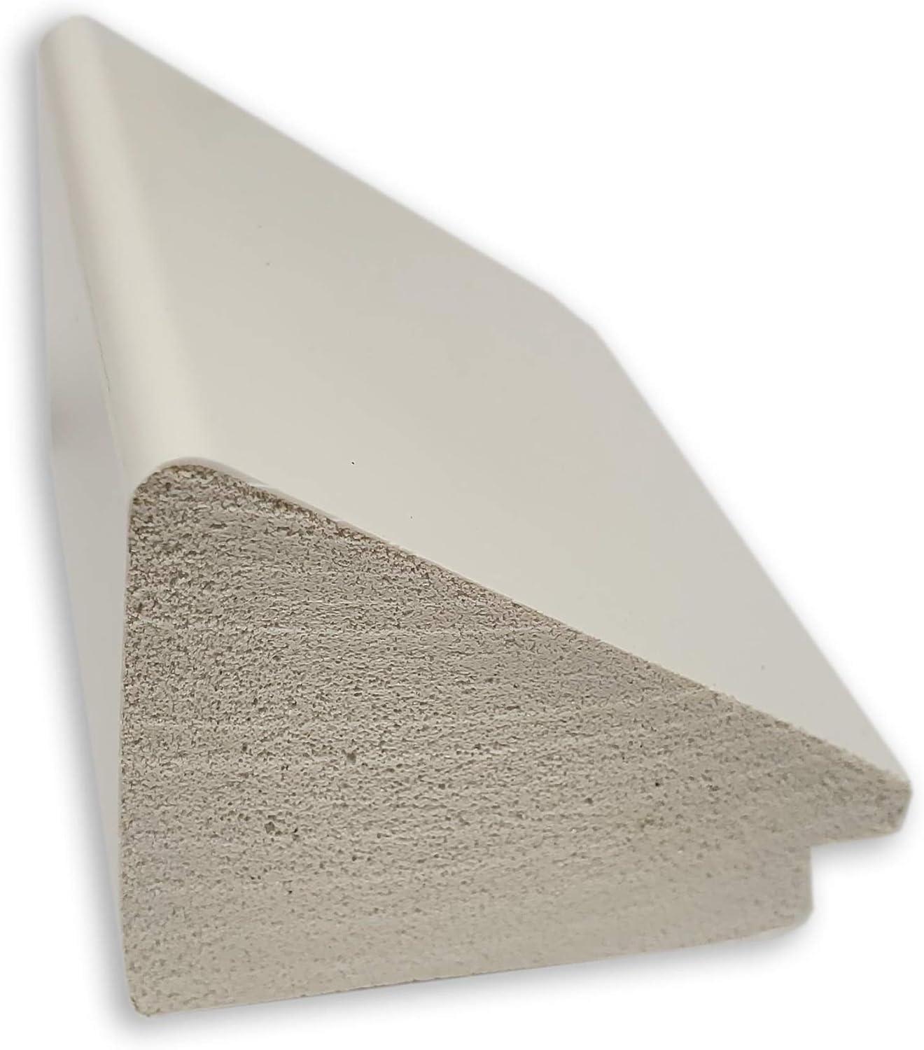 22" x 28" Wedge Framed Bathroom Vanity Wall Mirror White - Amanti Art: Modern, Satin Finish, No Assembly Required
