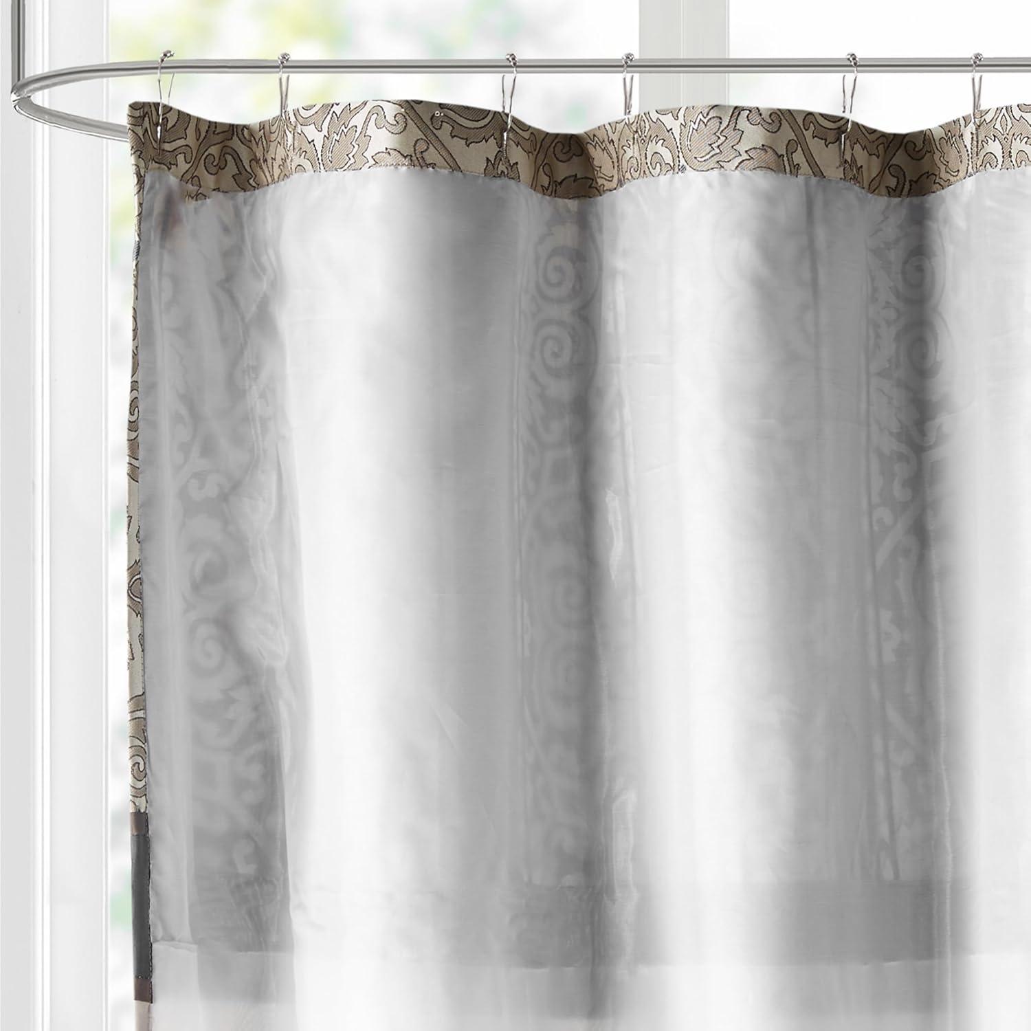 Donovan Embroidered Shower Curtain