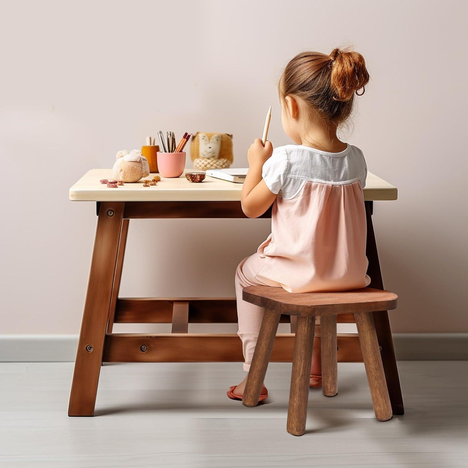 Millwood Pines Small Wooden Stool With Four Detachable And Assembled Legs Nicely Balanced (Classic 9.3Inch)