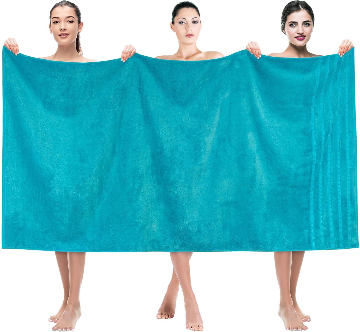 American Soft Linen 100% Cotton Jumbo Large Bath Towel, 35 in by 70 in Bath Towel Sheet, Yellow