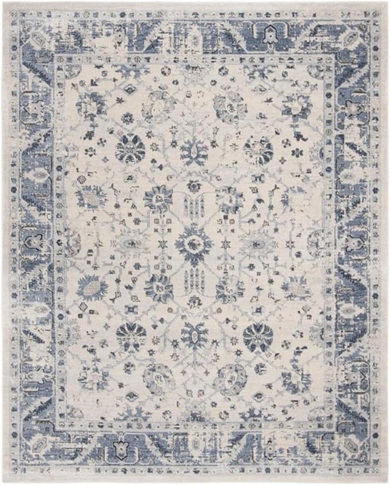 SAFAVIEH Charleston Tangier Floral Area Rug, Ivory/Blue, 9' x 12'