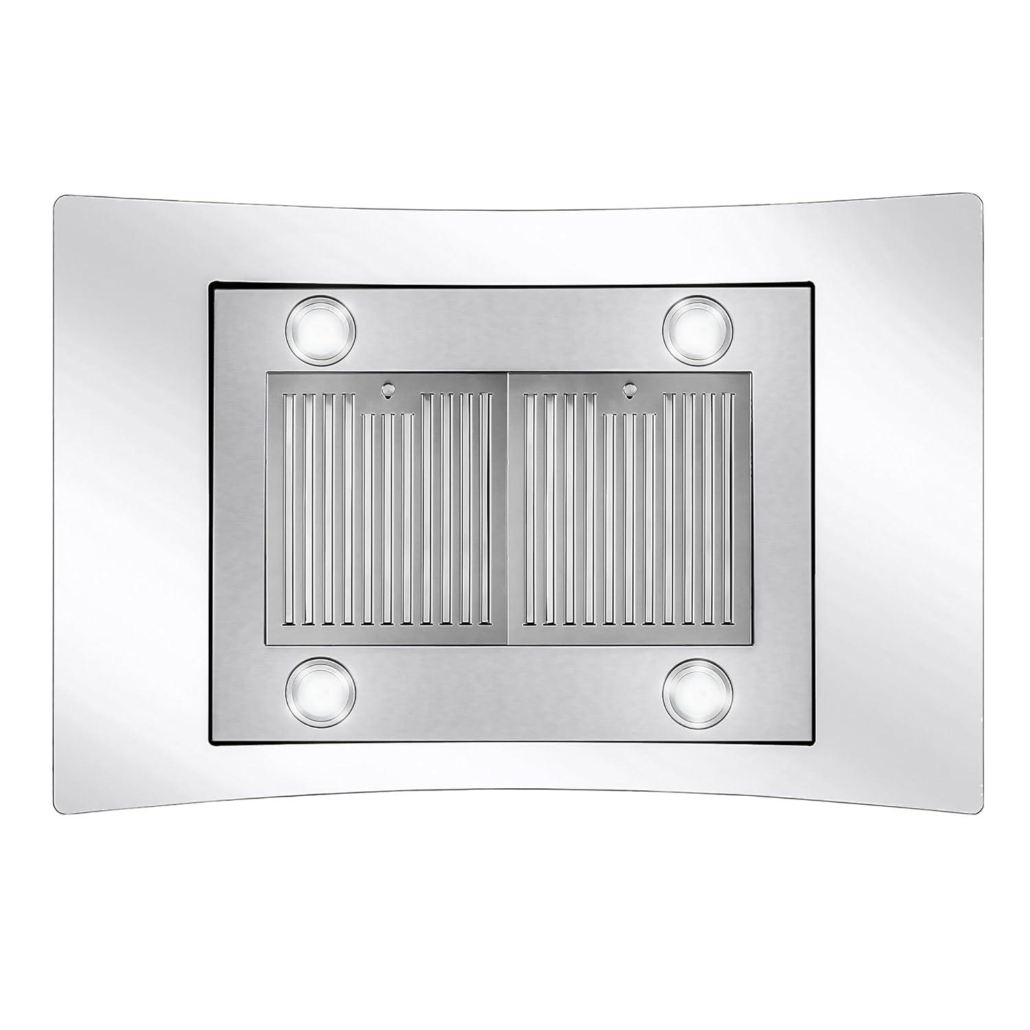 Cosmo COS-668ICS900 36 Inch Island Range Hood w/ Touch Controls, Stainless Steel