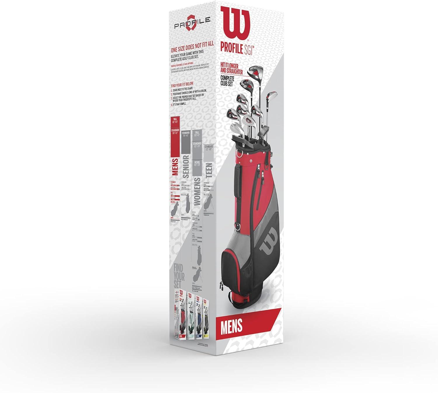 Wilson Profile SGI Mens Set w/ Bag Driver Irons Putter Standard