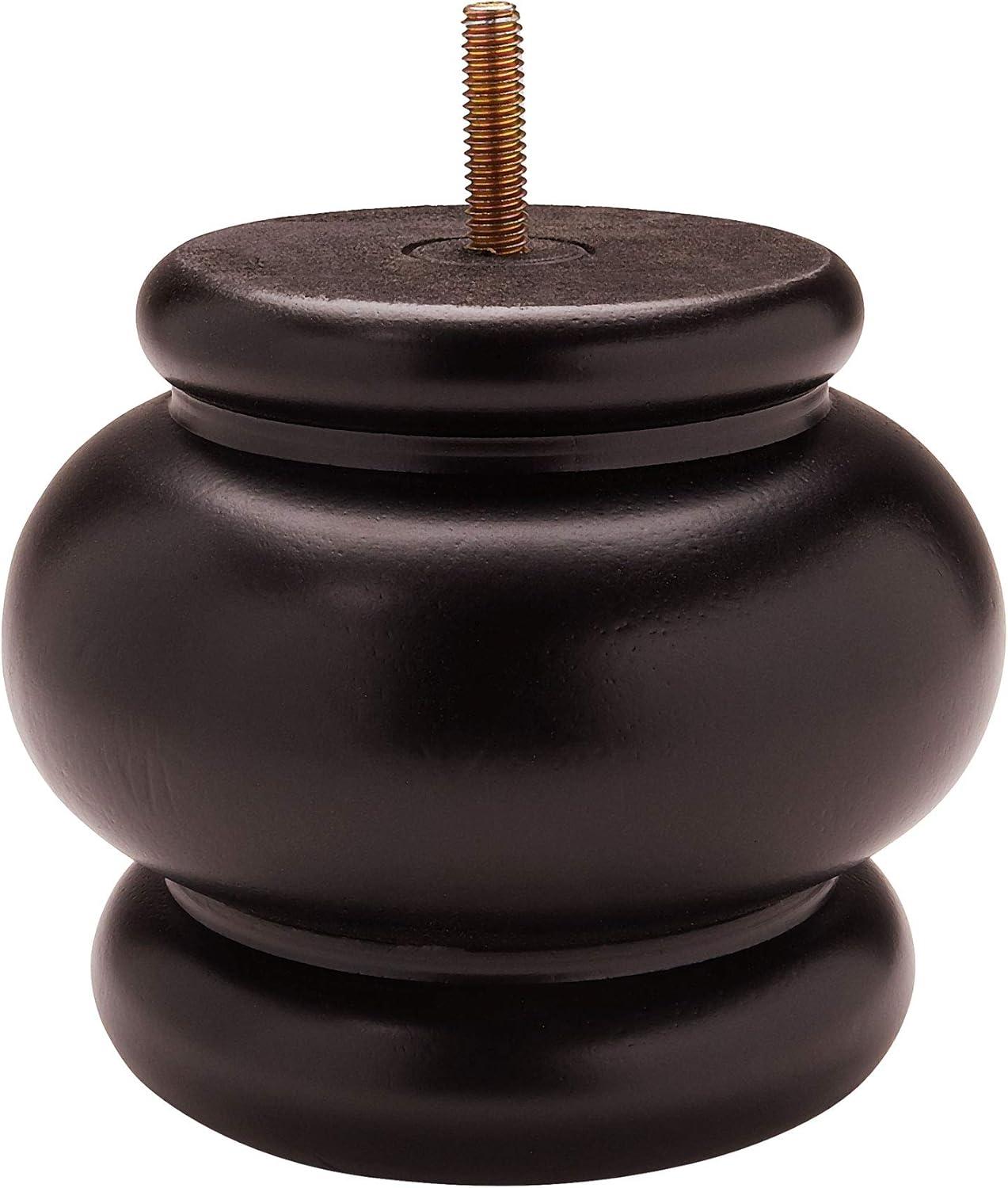 Architectural Products by Outwater L.L.C. 4 in x 4-7/8 Solid Hardwood Round Bun Foot. 1 Piece
