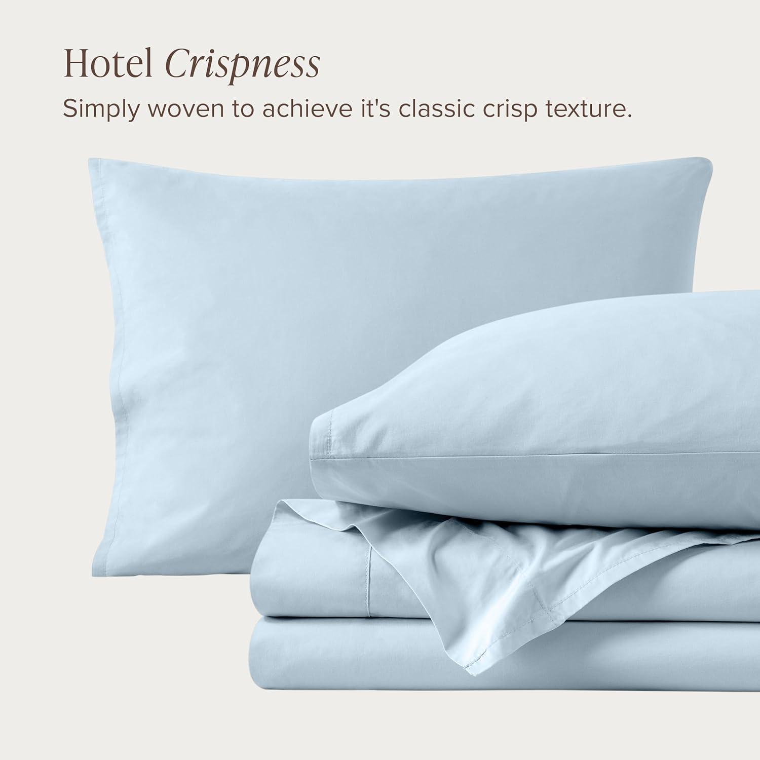 Bare Home 100% Cotton Percale Sheet Set