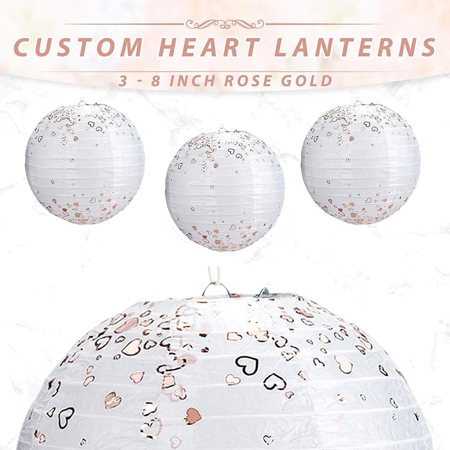 EpiqueOne 22-Piece Tissue Paper Pom Poms and Paper Lantern Party Kit - Add a Splash of White, Pink, & Mauve to Your Celebrations!