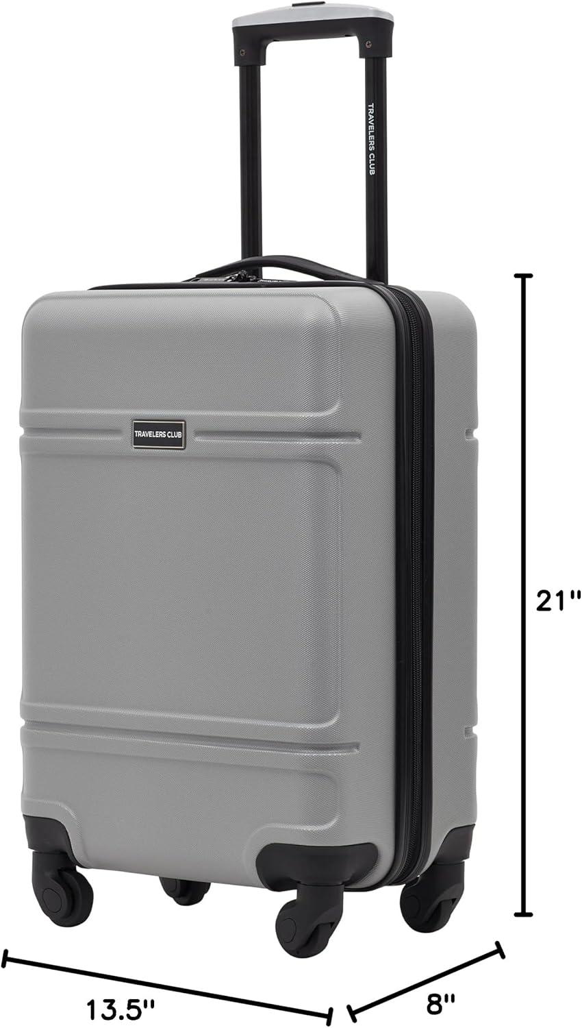 Travelers Club 20" Skyline Rolling Hard Case Carry-on Luggage - Gray