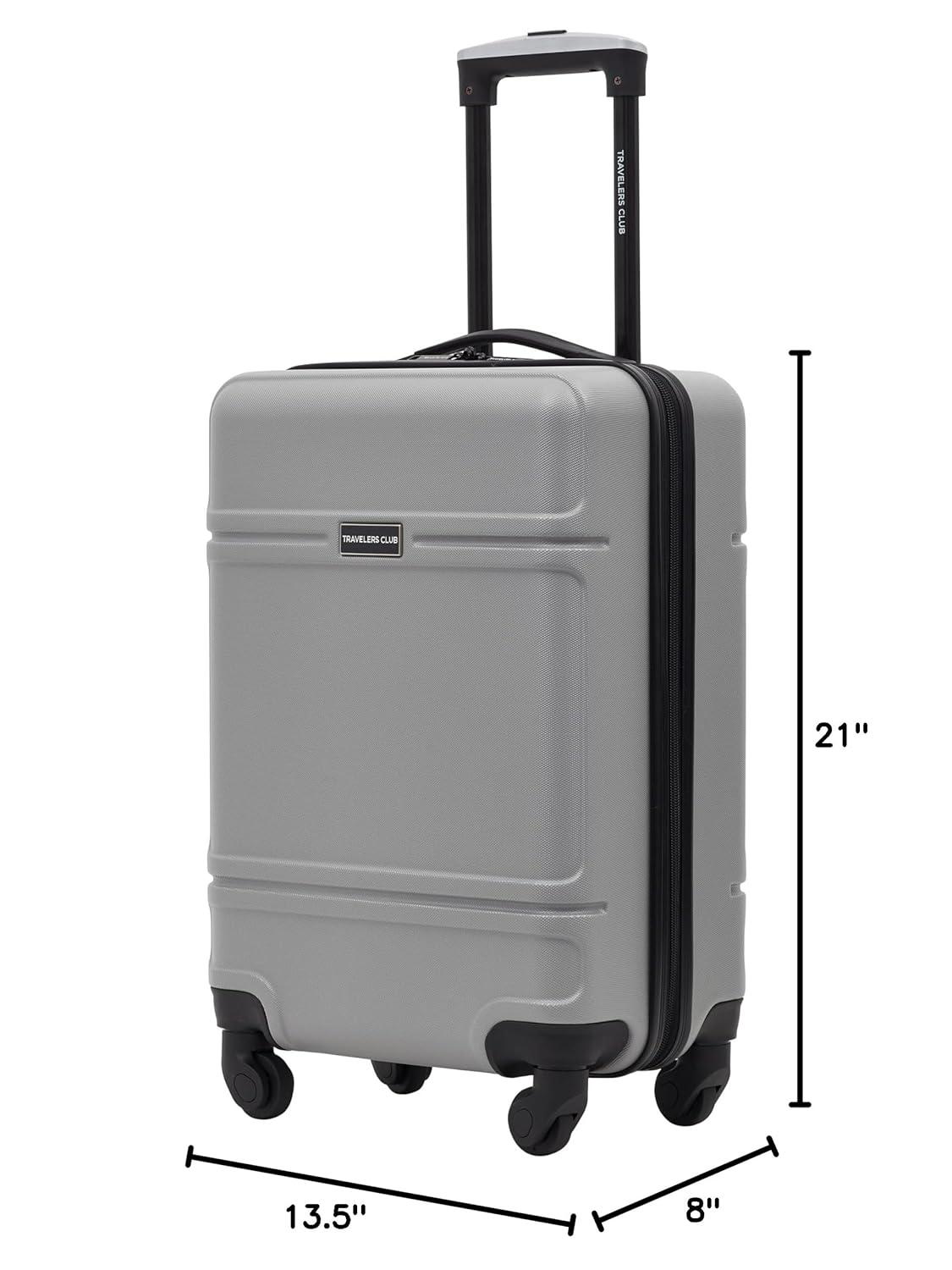Travelers Club 20" Skyline Rolling Hard Case Carry-on Luggage - Gray